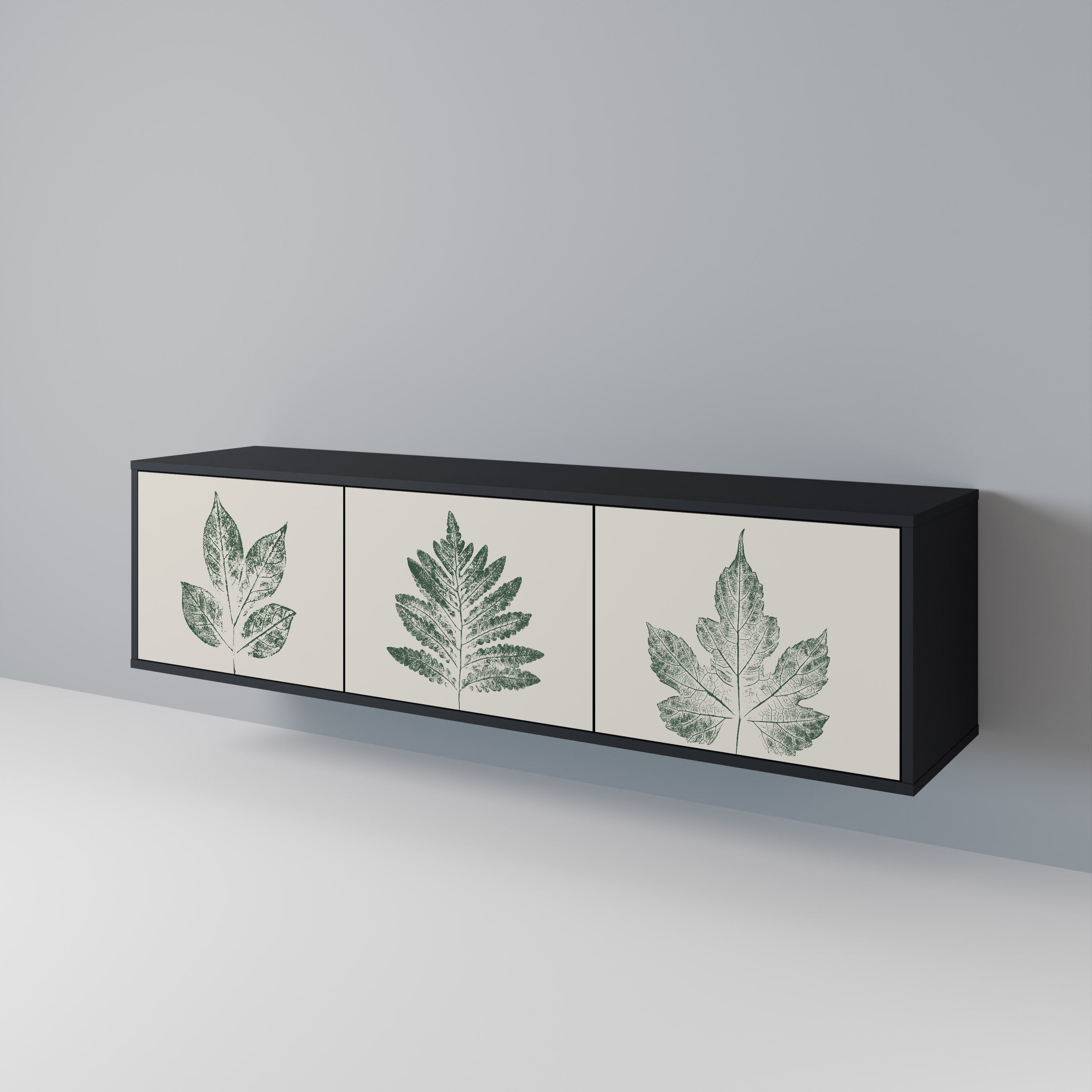 GREEN LEAFY STAMPS 3-türiges TV-Lowboard