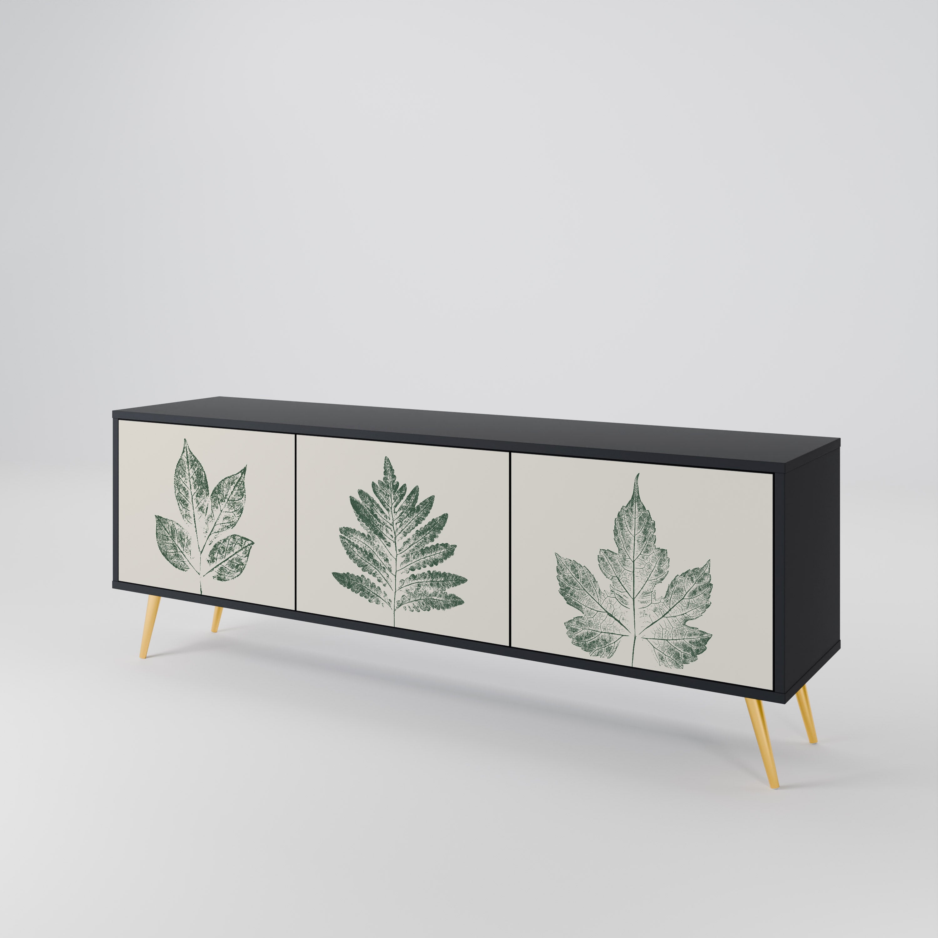 GREEN LEAFY STAMPS 3-türiges TV-Lowboard