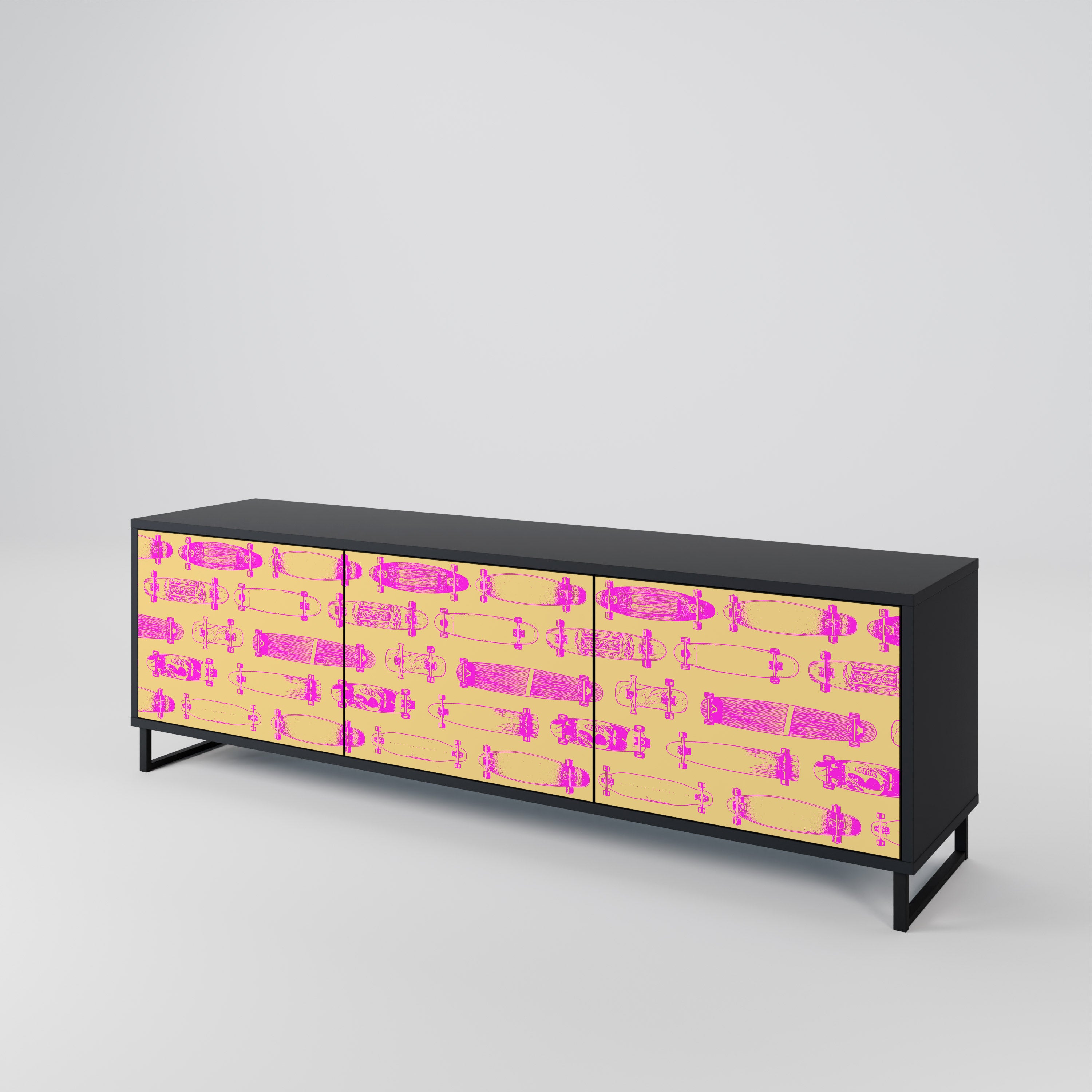 SKATEBOARD ARTISTRY 3-türiges TV-Lowboard