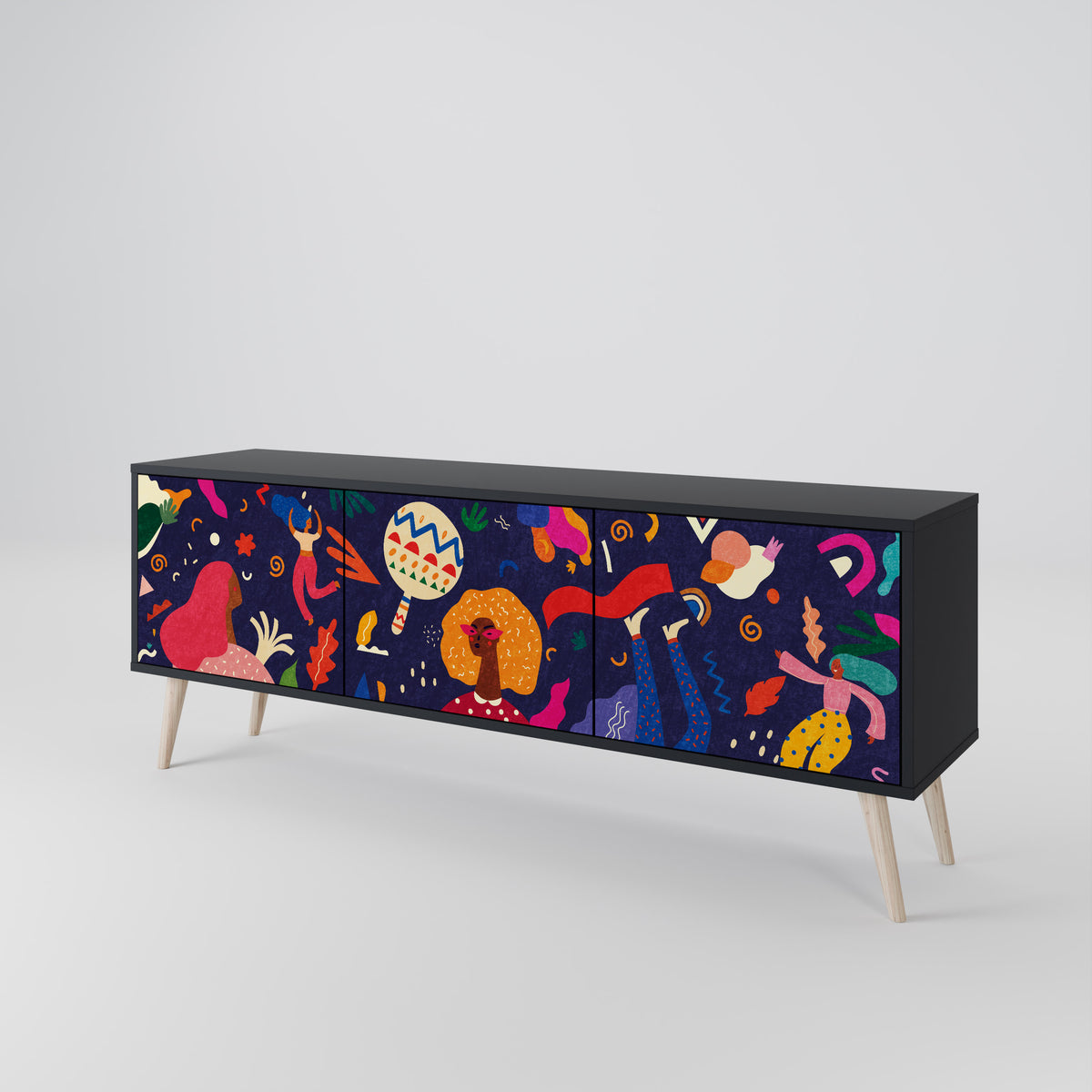 FESTIVE PLEASURES 3-türiges TV-Lowboard