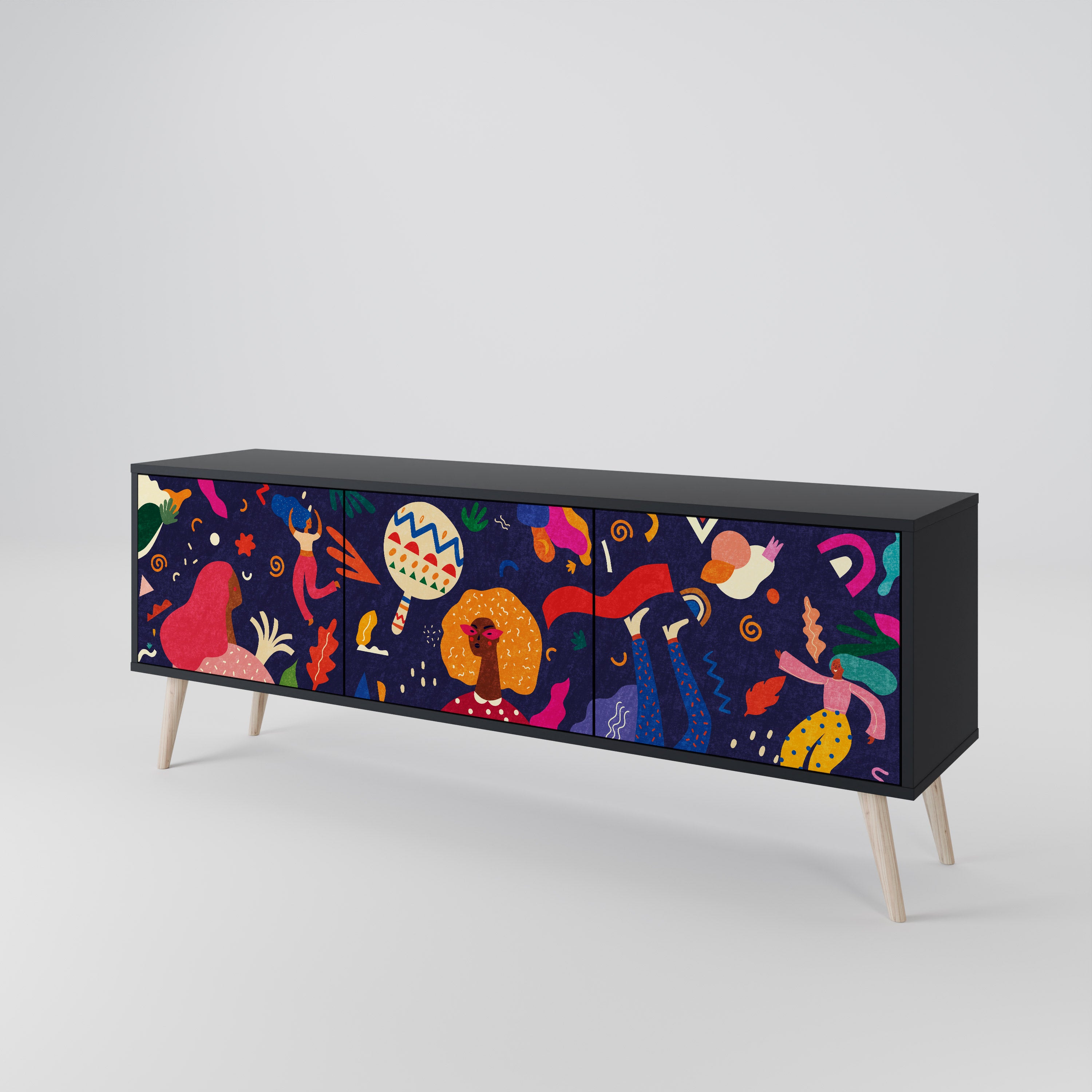 FESTIVE PLEASURES 3-türiges TV-Lowboard