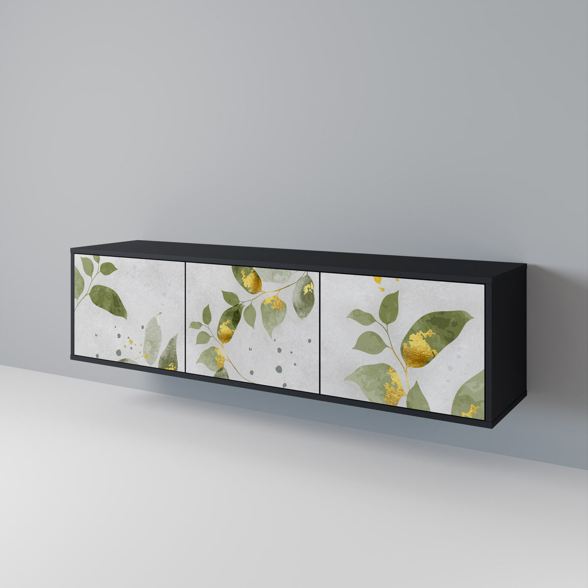 ELEGANT BOTANICS Móvel de TV de 3 Portas