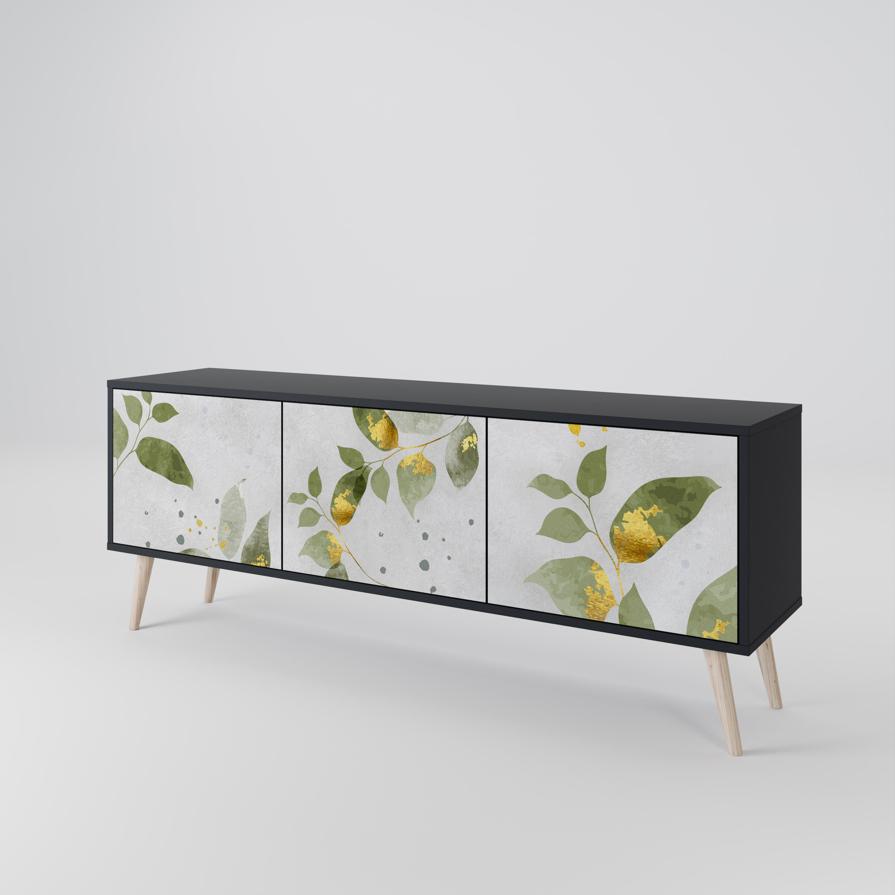 ELEGANT BOTANICS Třídveřový TV stolek