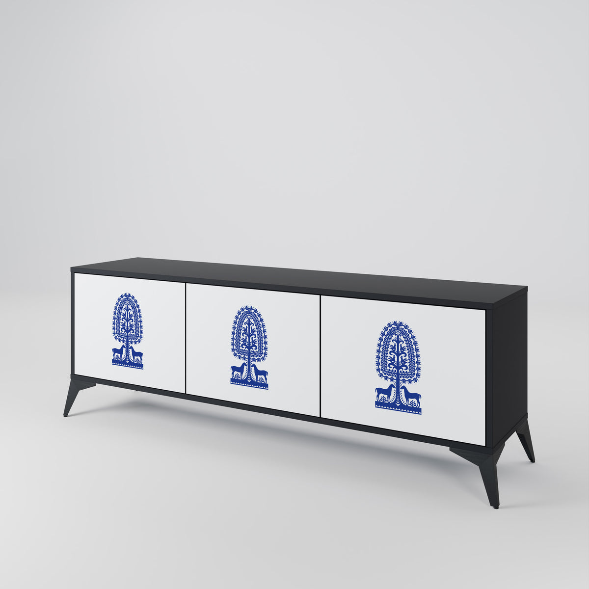 POLISH FOLK ART 3-türiges TV-Lowboard