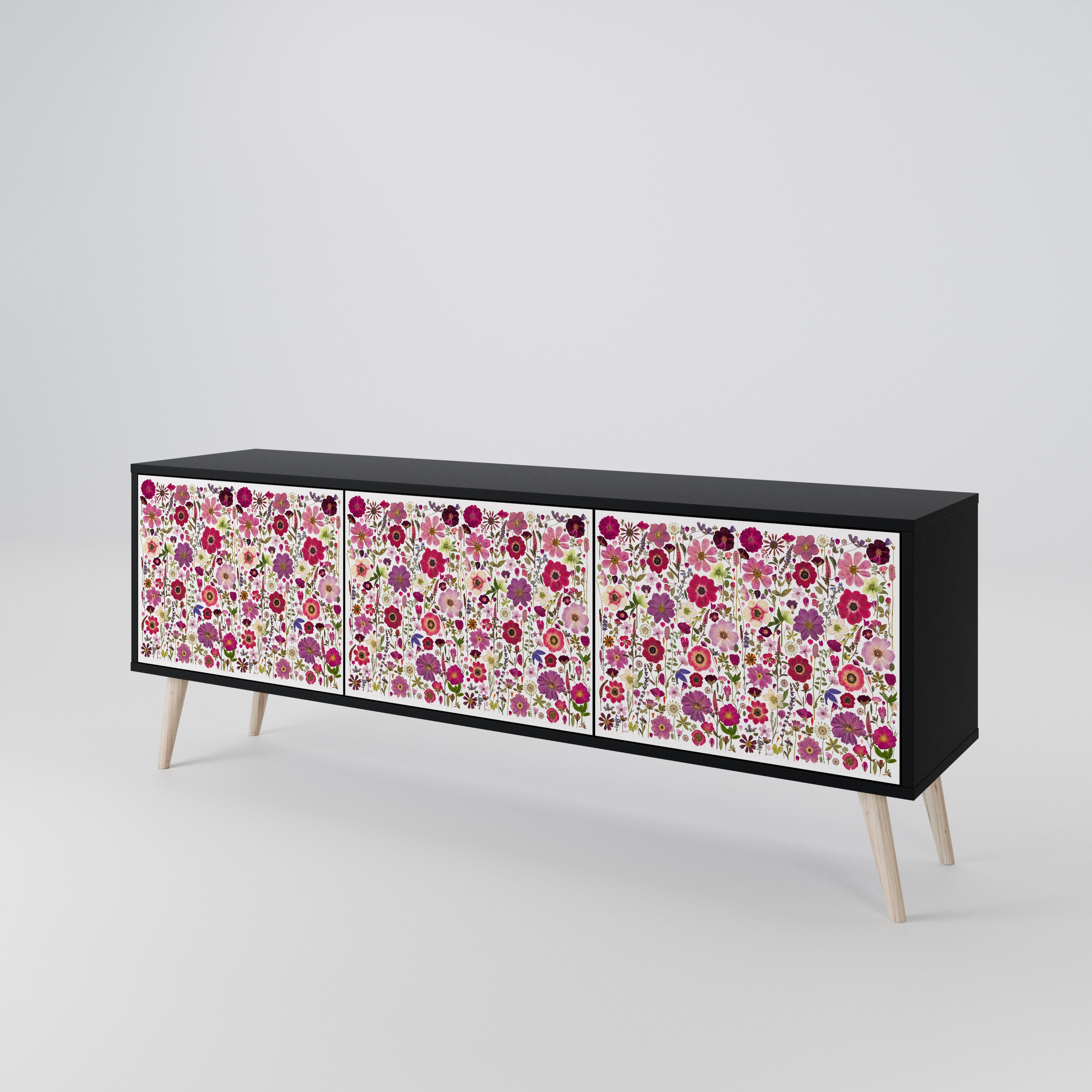 PETAL GARDEN 3-Door TV Cabinet