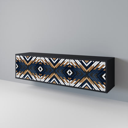ARTFUL GEOMETRY Mueble de TV de 3 Puertas