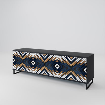 ARTFUL GEOMETRY Mueble de TV de 3 Puertas