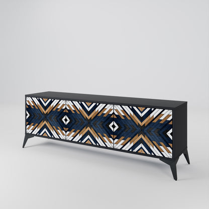 ARTFUL GEOMETRY Mueble de TV de 3 Puertas