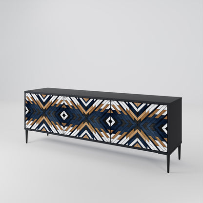 ARTFUL GEOMETRY Mueble de TV de 3 Puertas