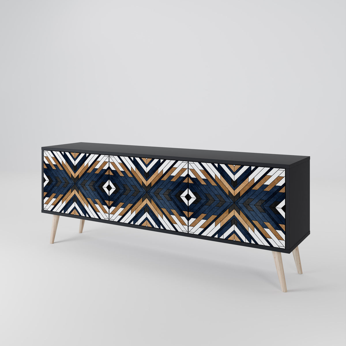 ARTFUL GEOMETRY 3-türiges TV-Lowboard
