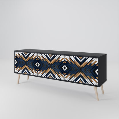 ARTFUL GEOMETRY Mueble de TV de 3 Puertas