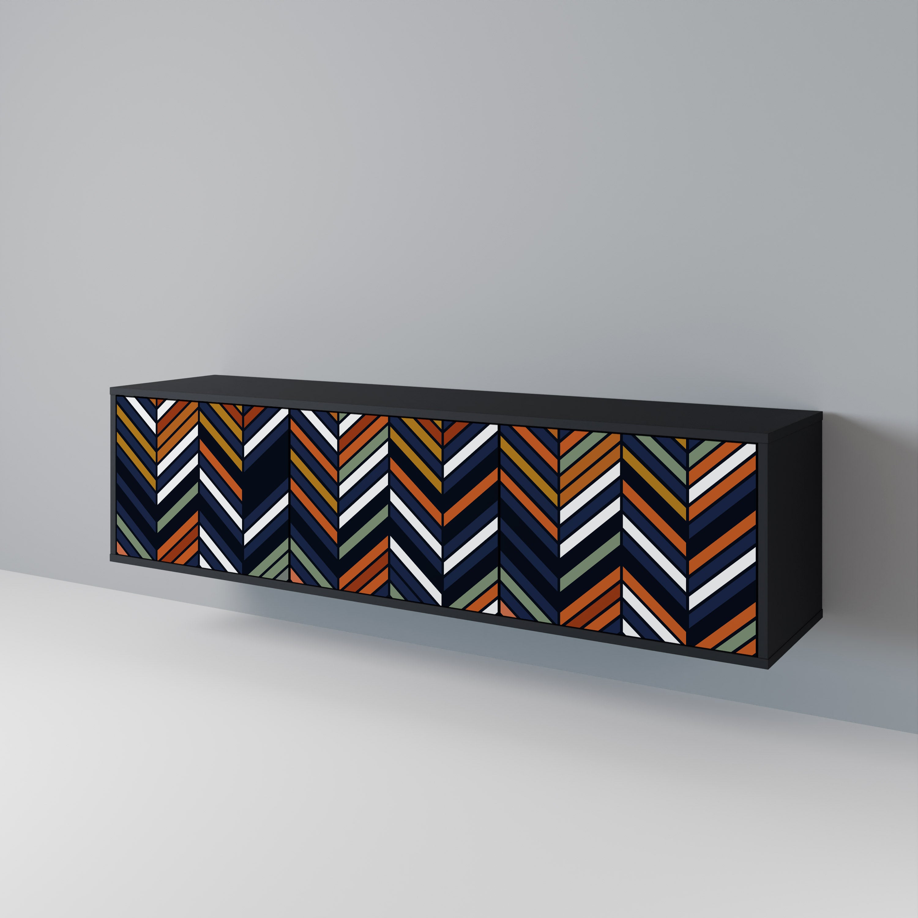VIBRANT PATCHWORK 3-türiges TV-Lowboard