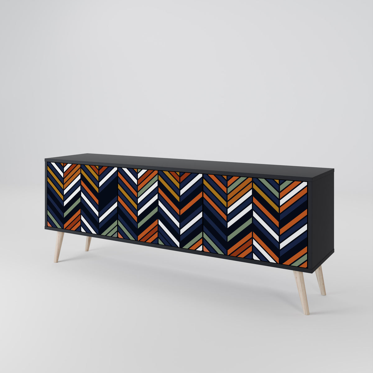 VIBRANT PATCHWORK 3-türiges TV-Lowboard