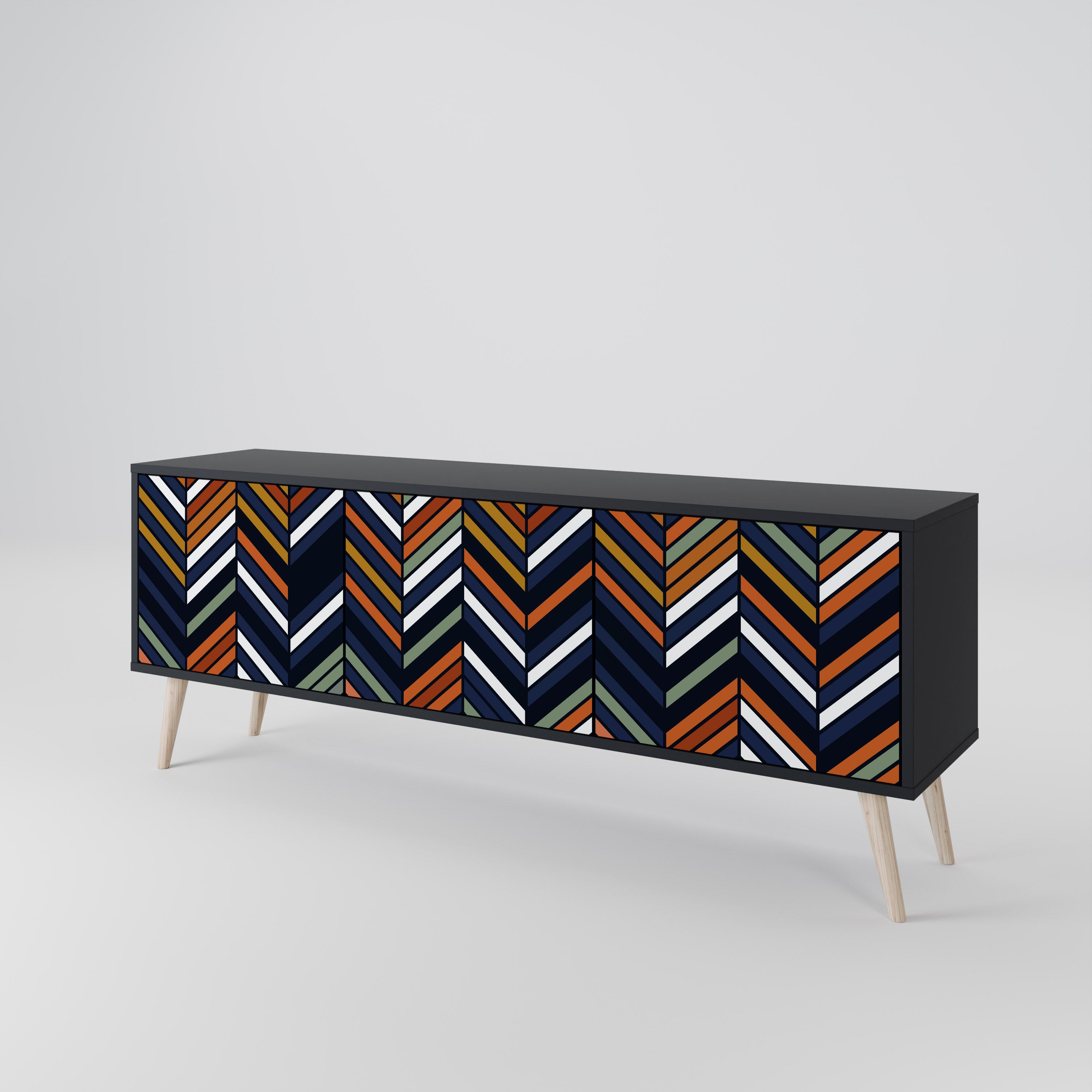 VIBRANT PATCHWORK 3-türiges TV-Lowboard