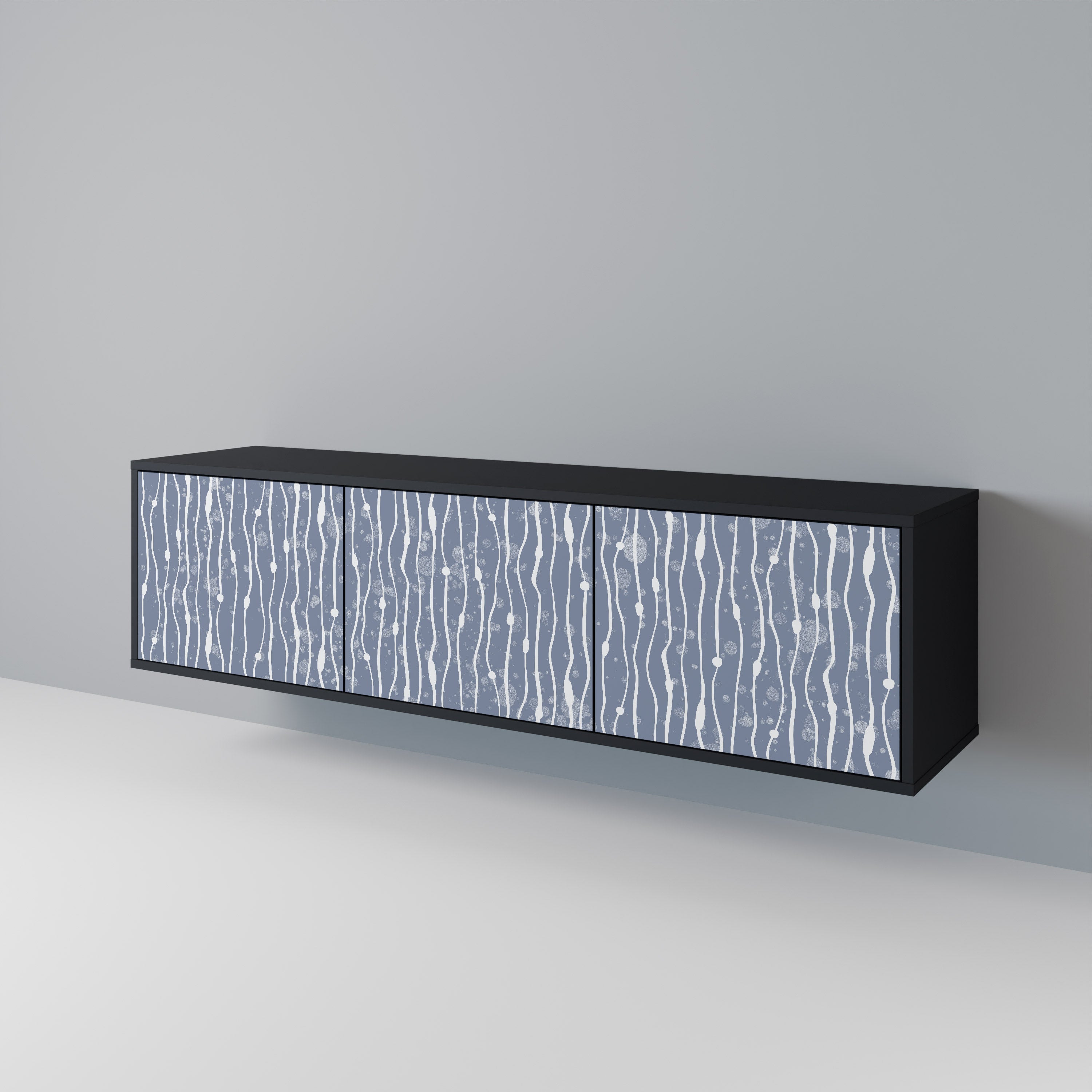 GRAPHITE RAIN 3-türiges TV-Lowboard