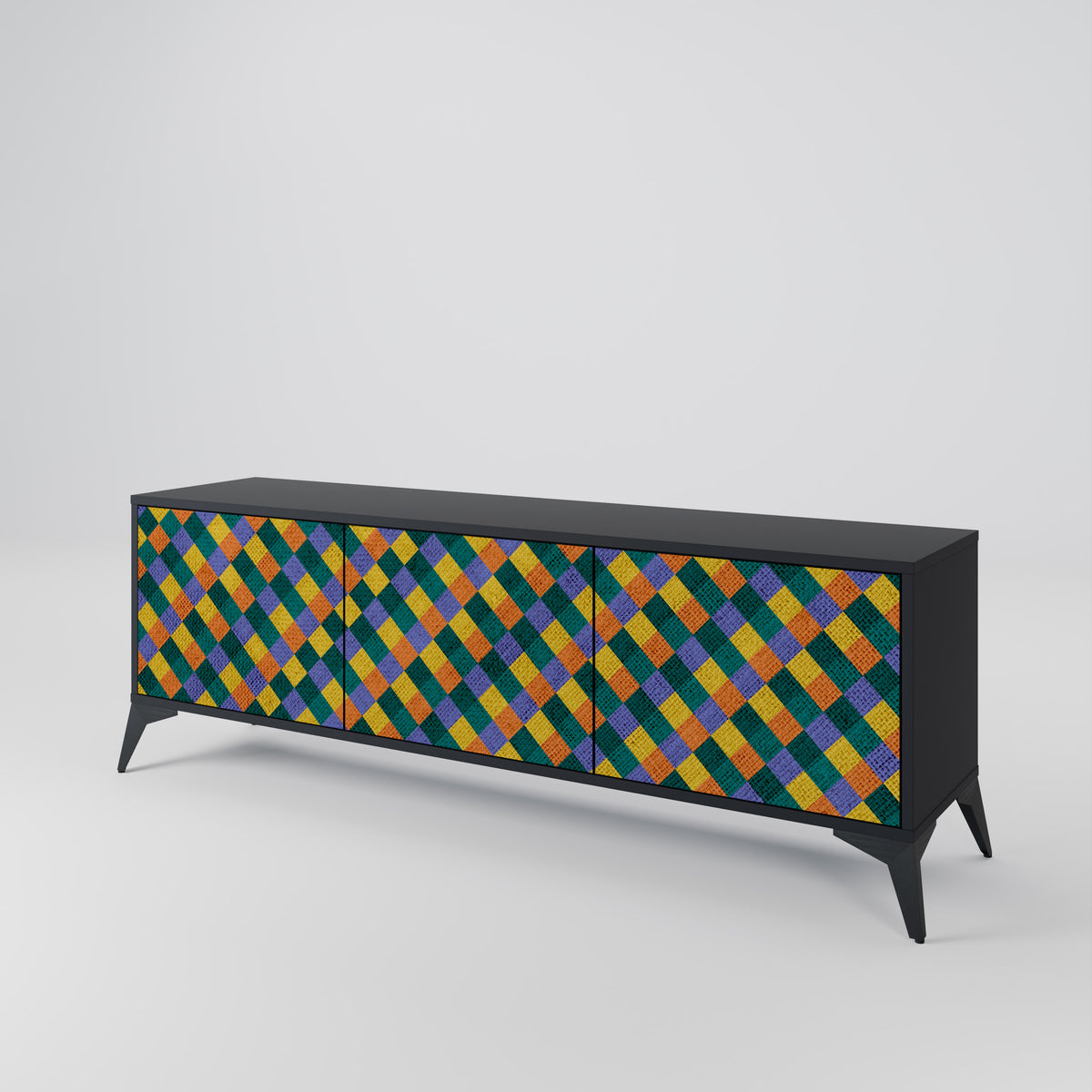PAINTED SQUARES MIX 3-türiges TV-Lowboard