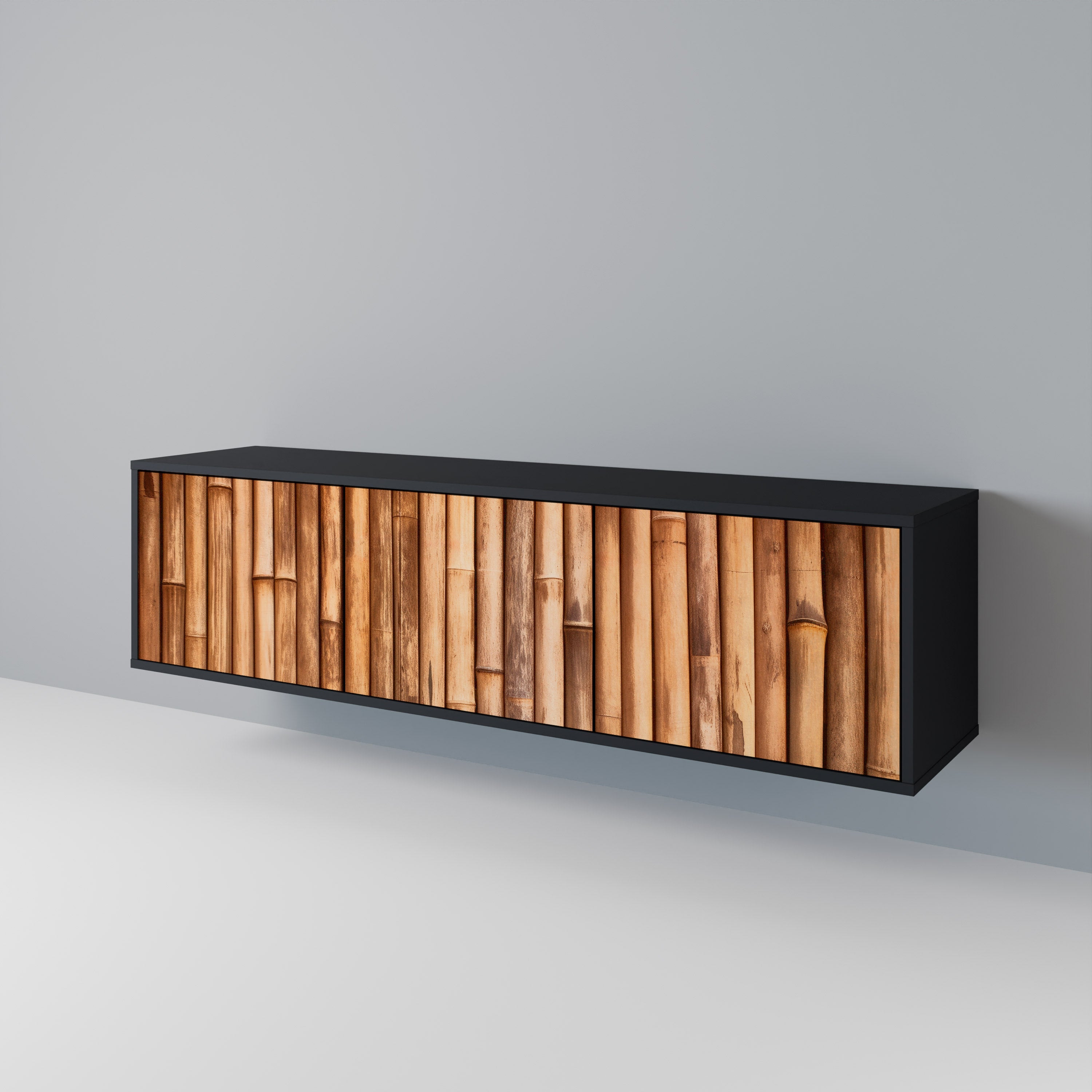 NATURAL WOOD Mueble de TV de 3 Puertas