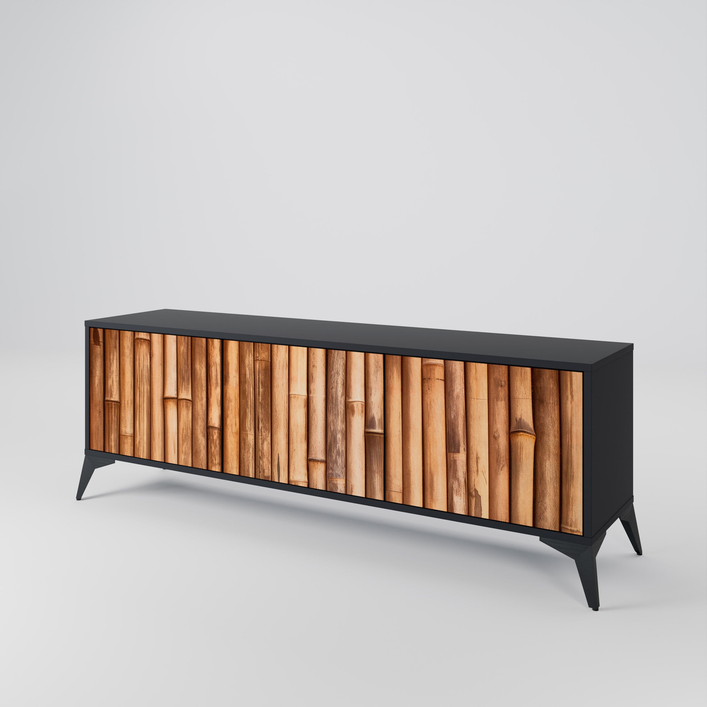 NATURAL WOOD Mueble de TV de 3 Puertas