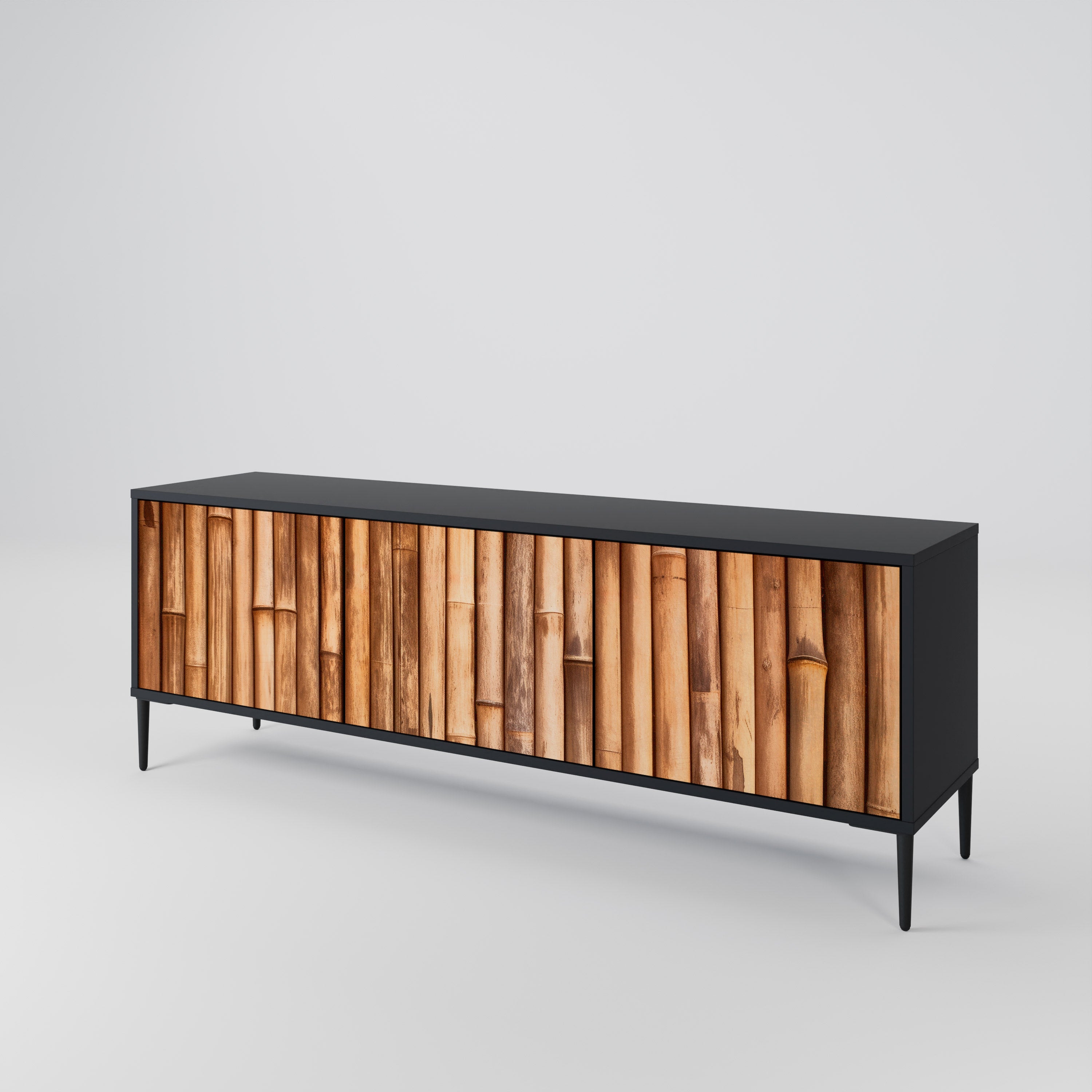 NATURAL WOOD Mueble de TV de 3 Puertas