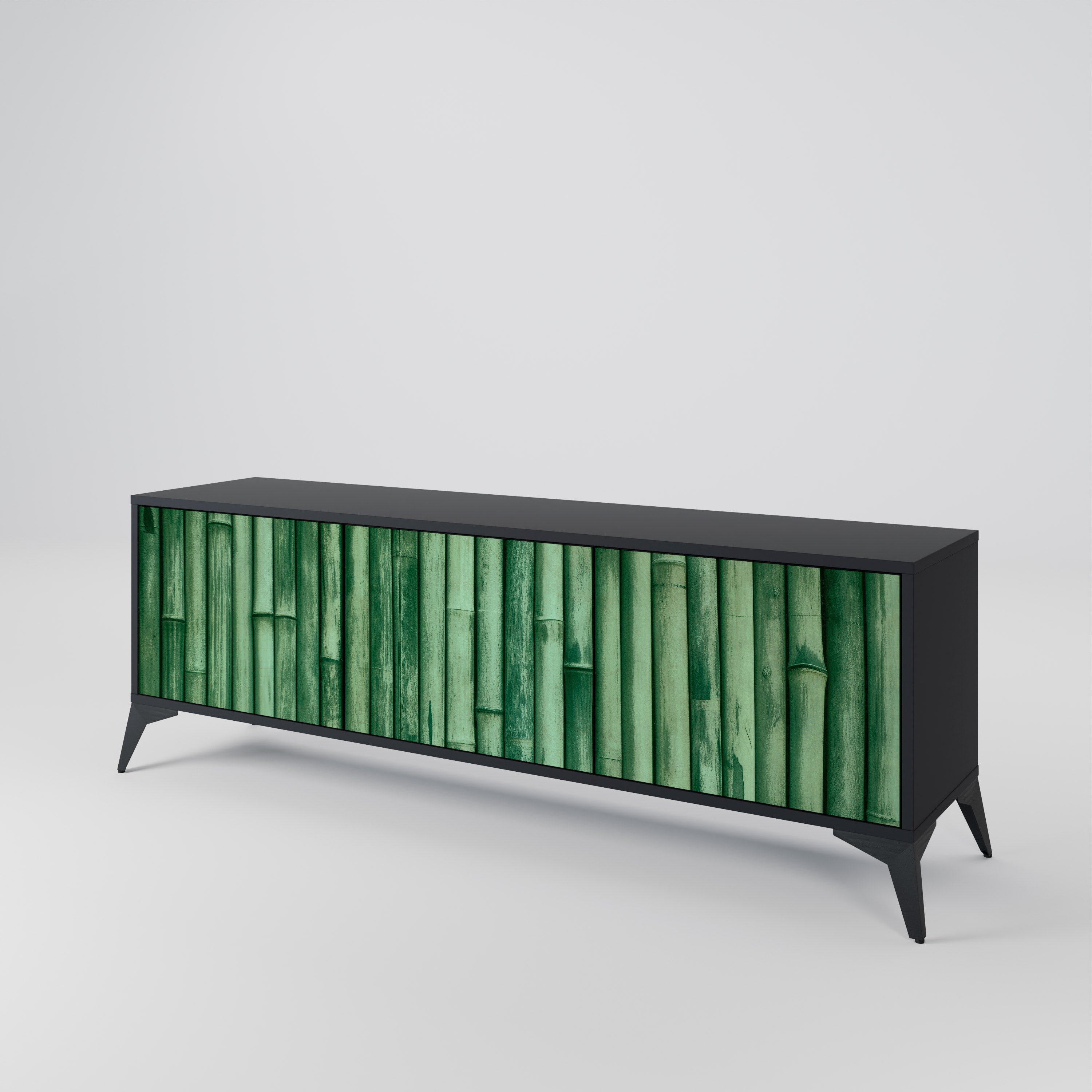 NATURAL GREEN Mueble de TV de 3 Puertas