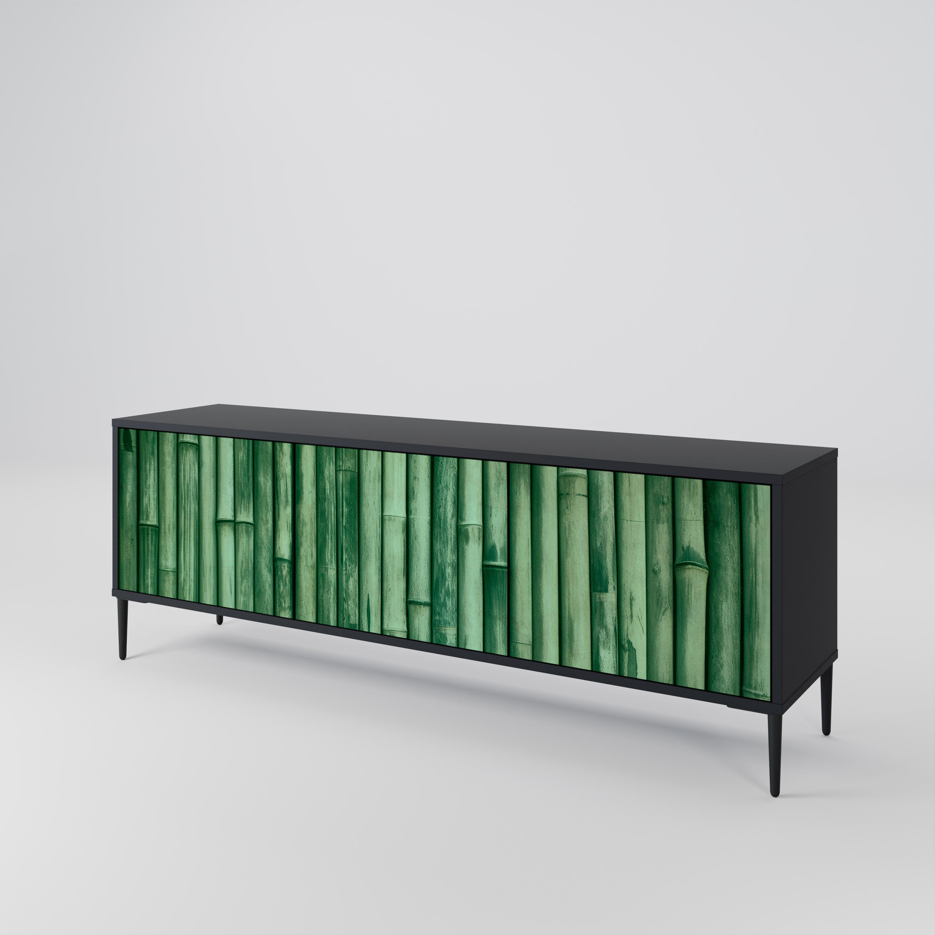 NATURAL GREEN Mueble de TV de 3 Puertas