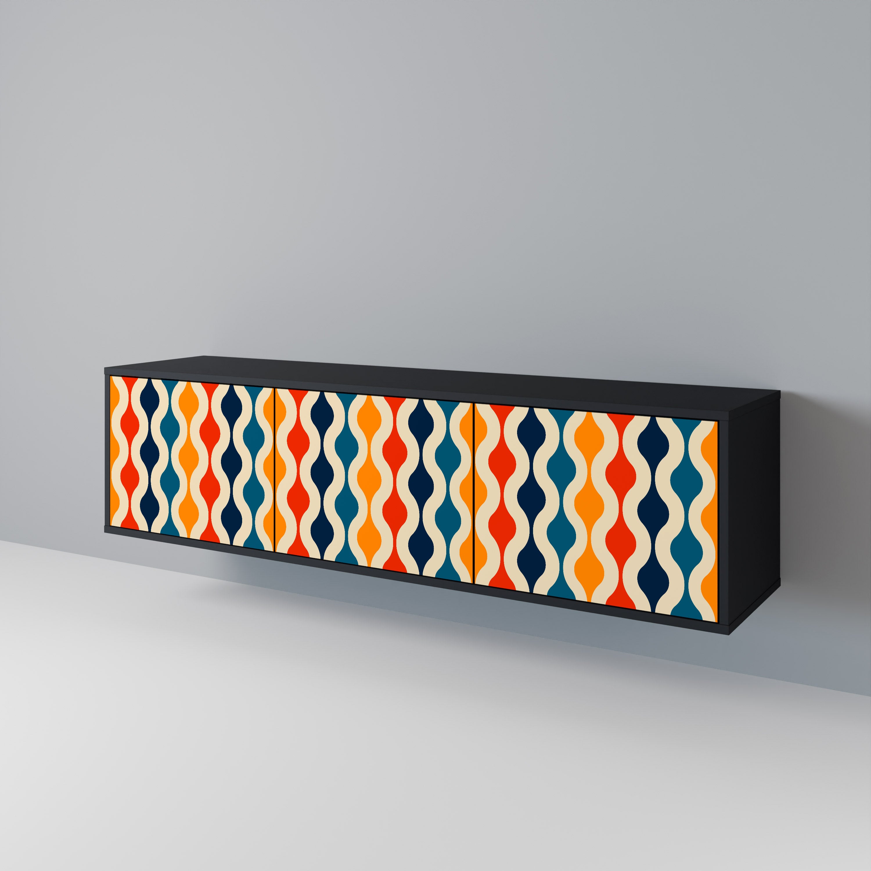 COLORFUL NOSTALGIA Mueble de TV de 3 Puertas