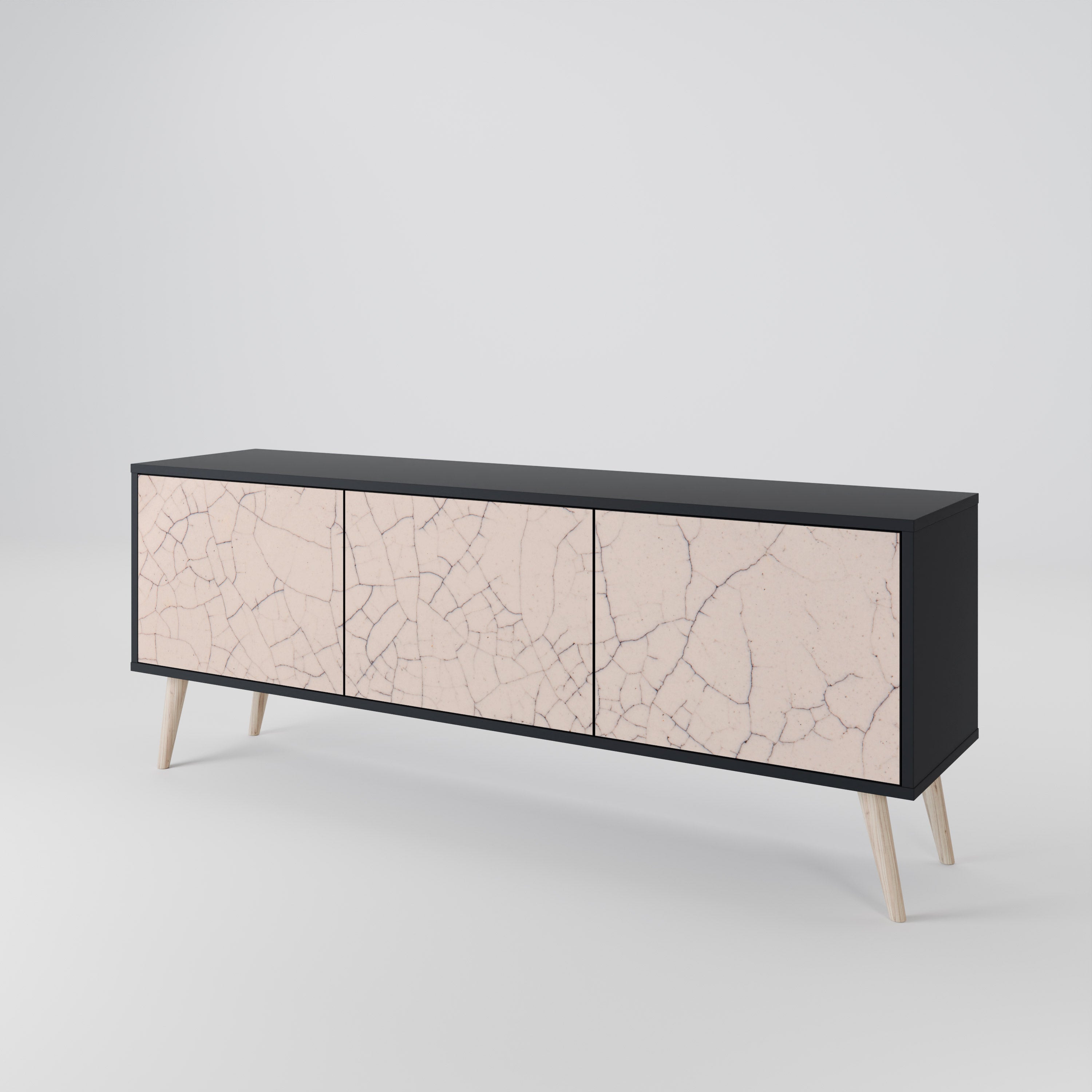 CERAMIC TEXTURE Mueble de TV de 3 Puertas