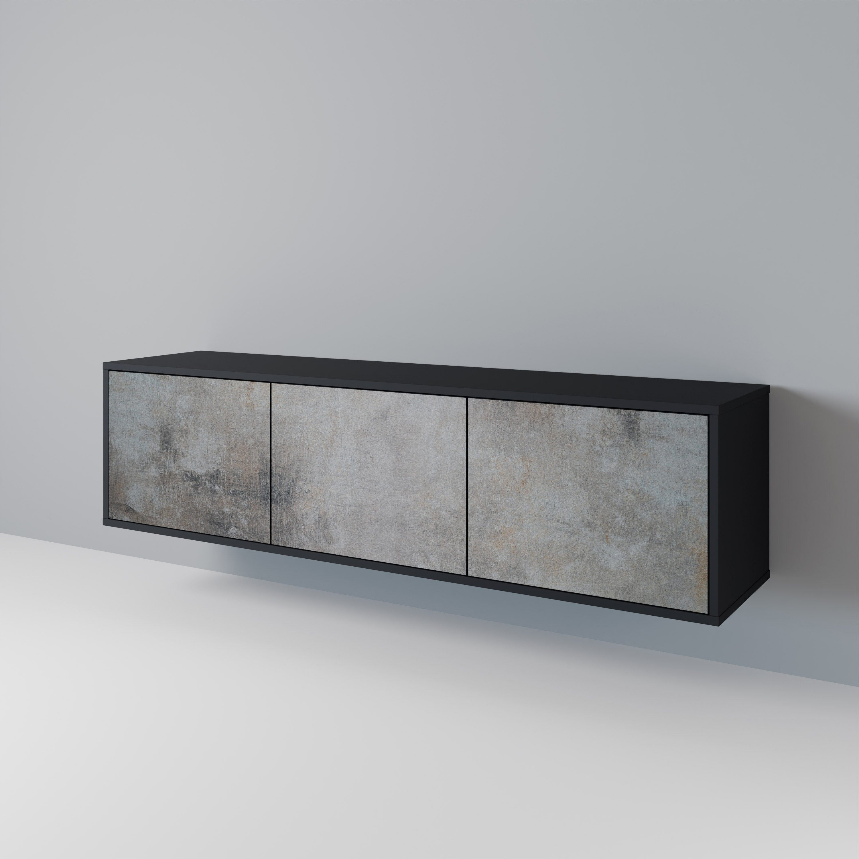 CONCRETE WALL Mueble de TV de 3 Puertas