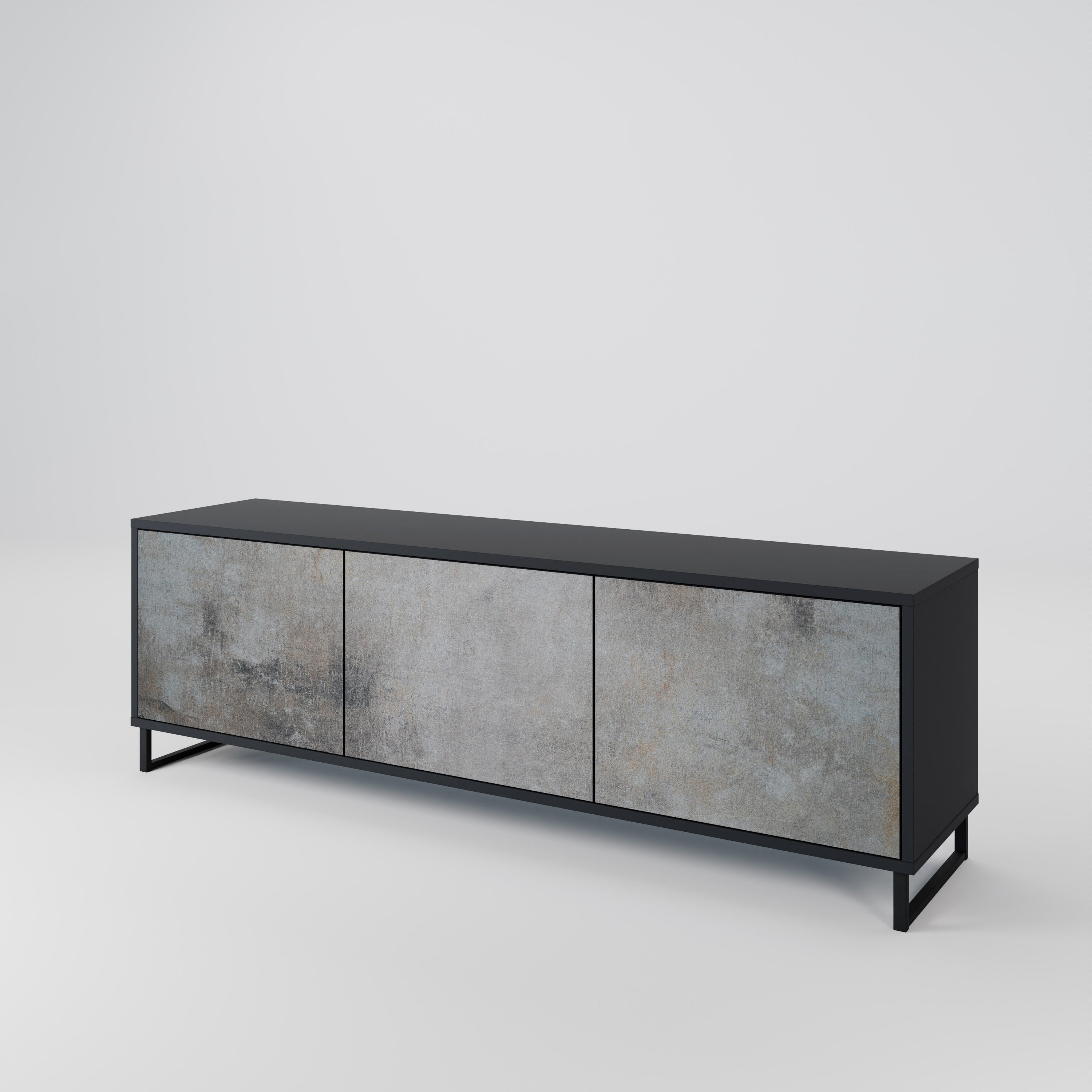 CONCRETE WALL Mueble de TV de 3 Puertas