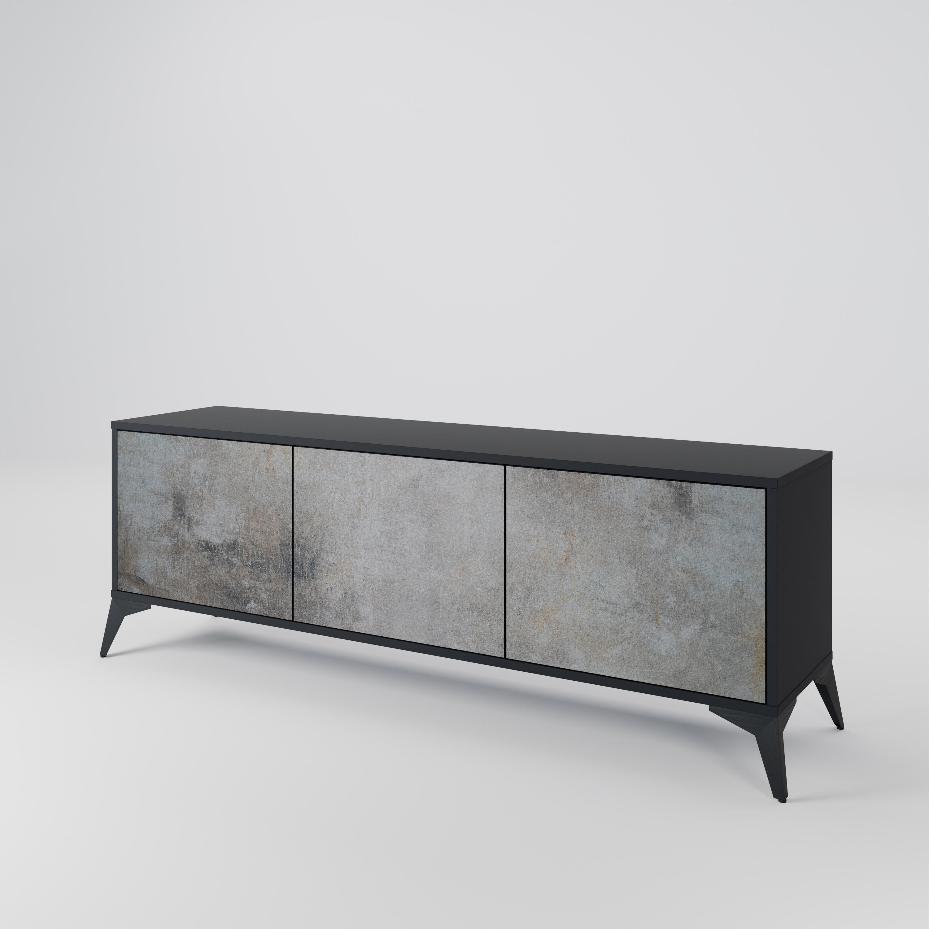 CONCRETE WALL Mueble de TV de 3 Puertas