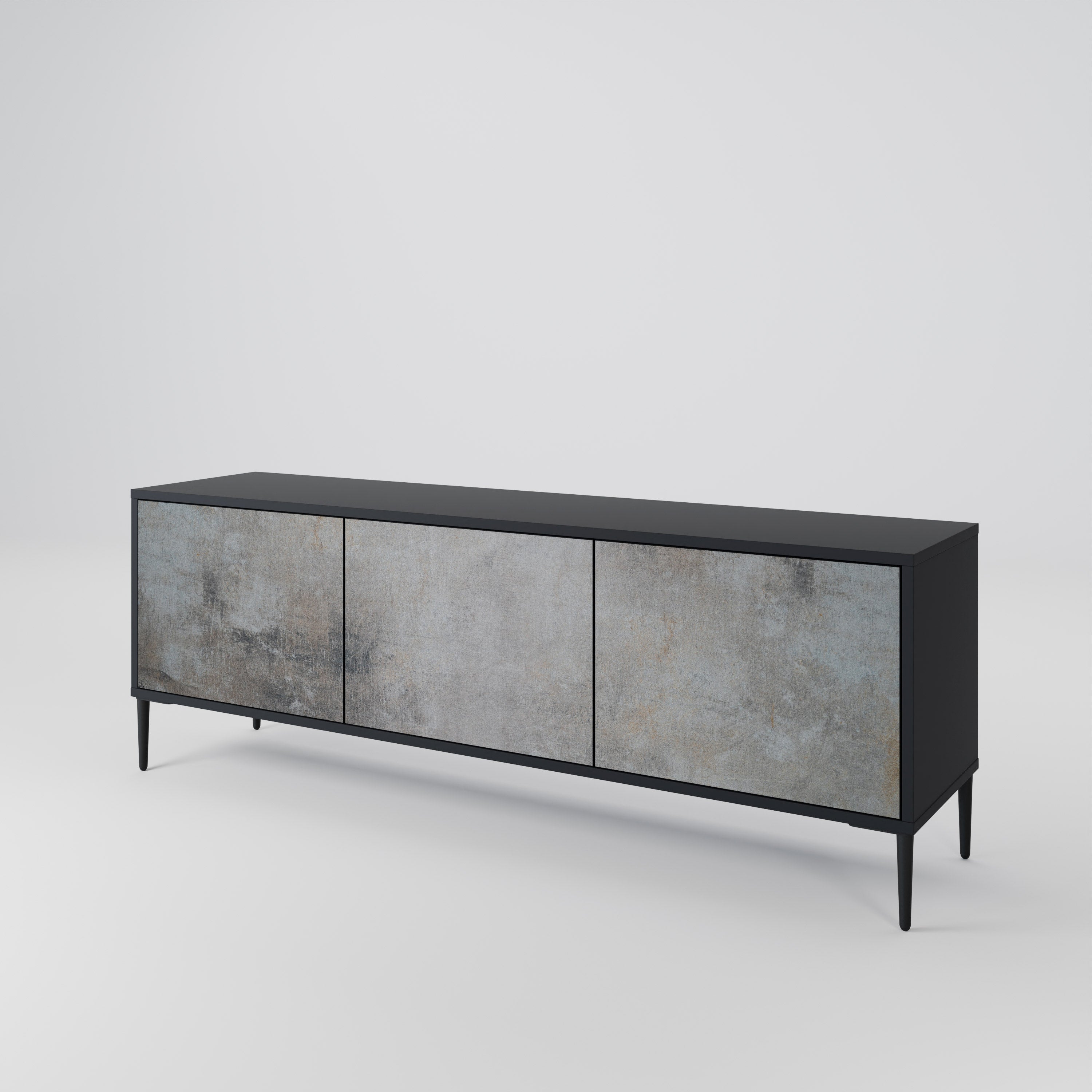 CONCRETE WALL Mueble de TV de 3 Puertas