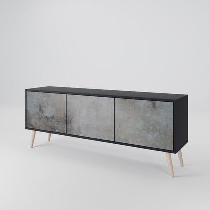 CONCRETE WALL Mueble de TV de 3 Puertas