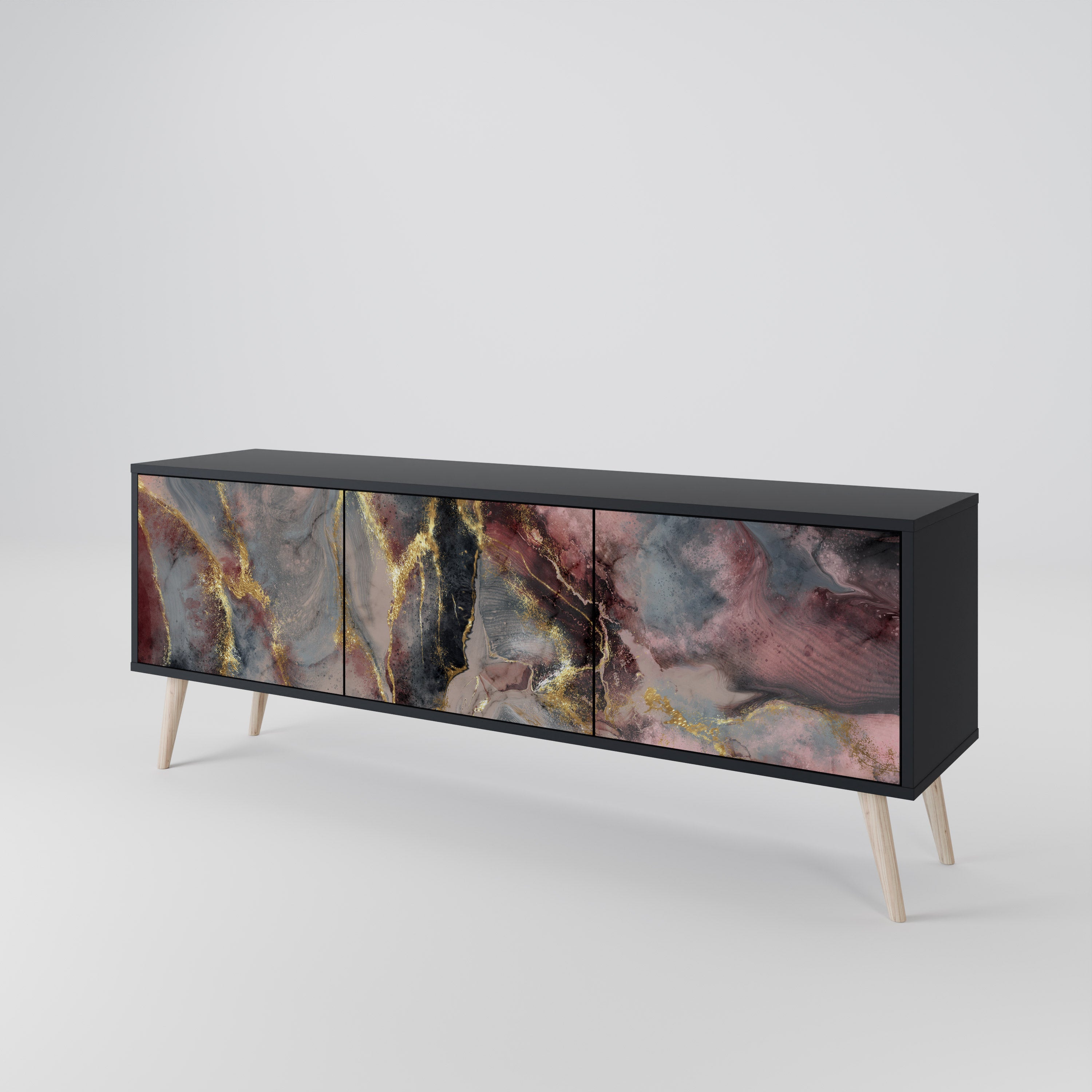 GOLDEN TIDES Mueble de TV de 3 Puertas