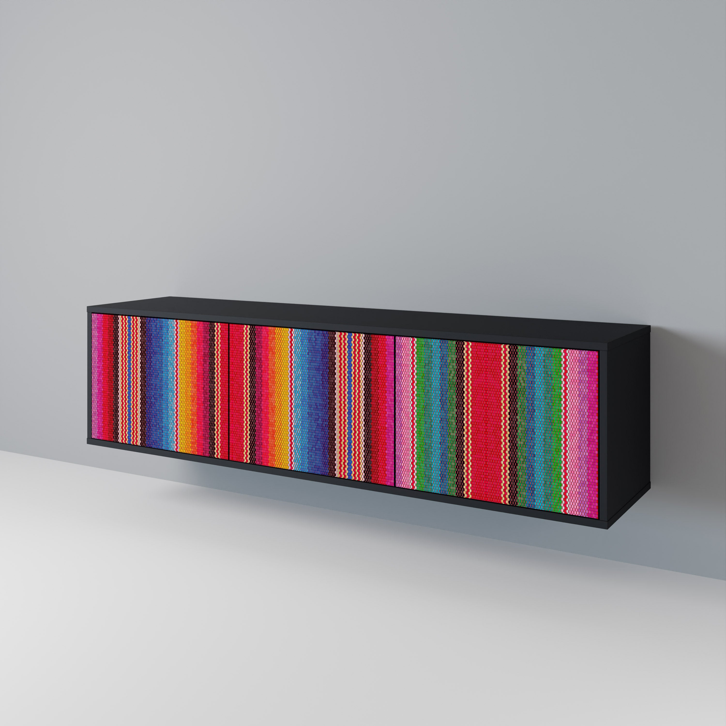 ETHNIC MEXICAN Mueble de TV de 3 Puertas