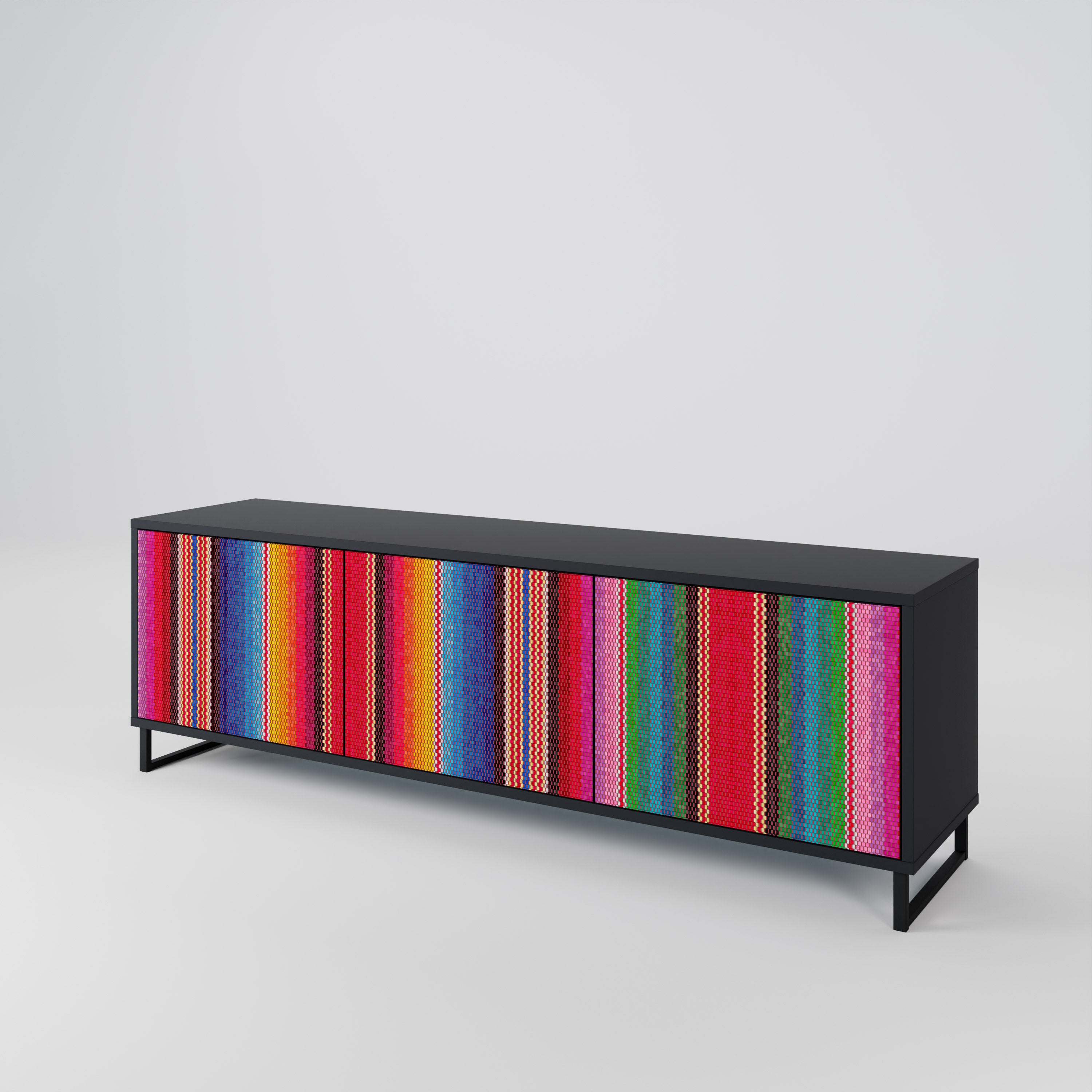 ETHNIC MEXICAN Mueble de TV de 3 Puertas
