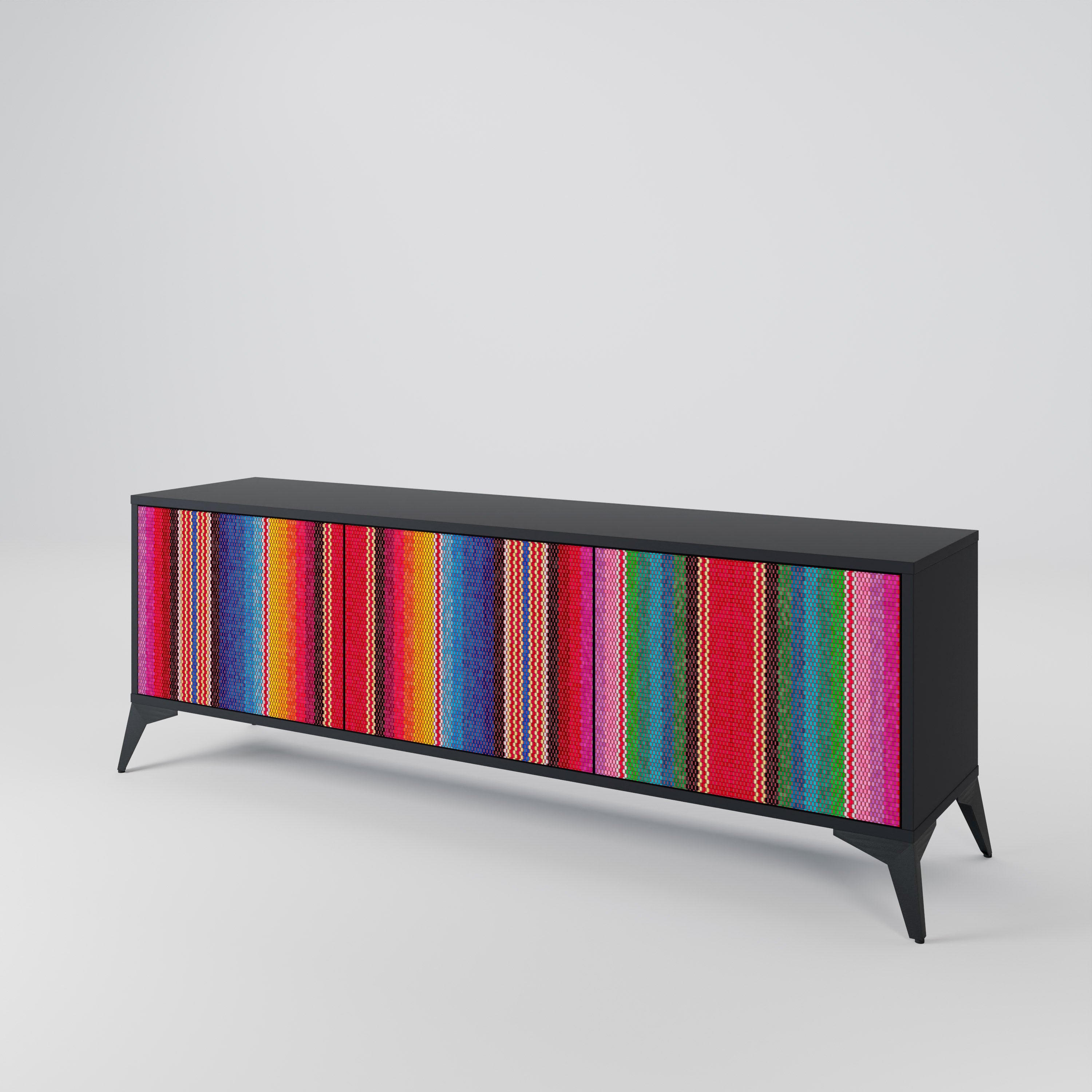 ETHNIC MEXICAN Mueble de TV de 3 Puertas