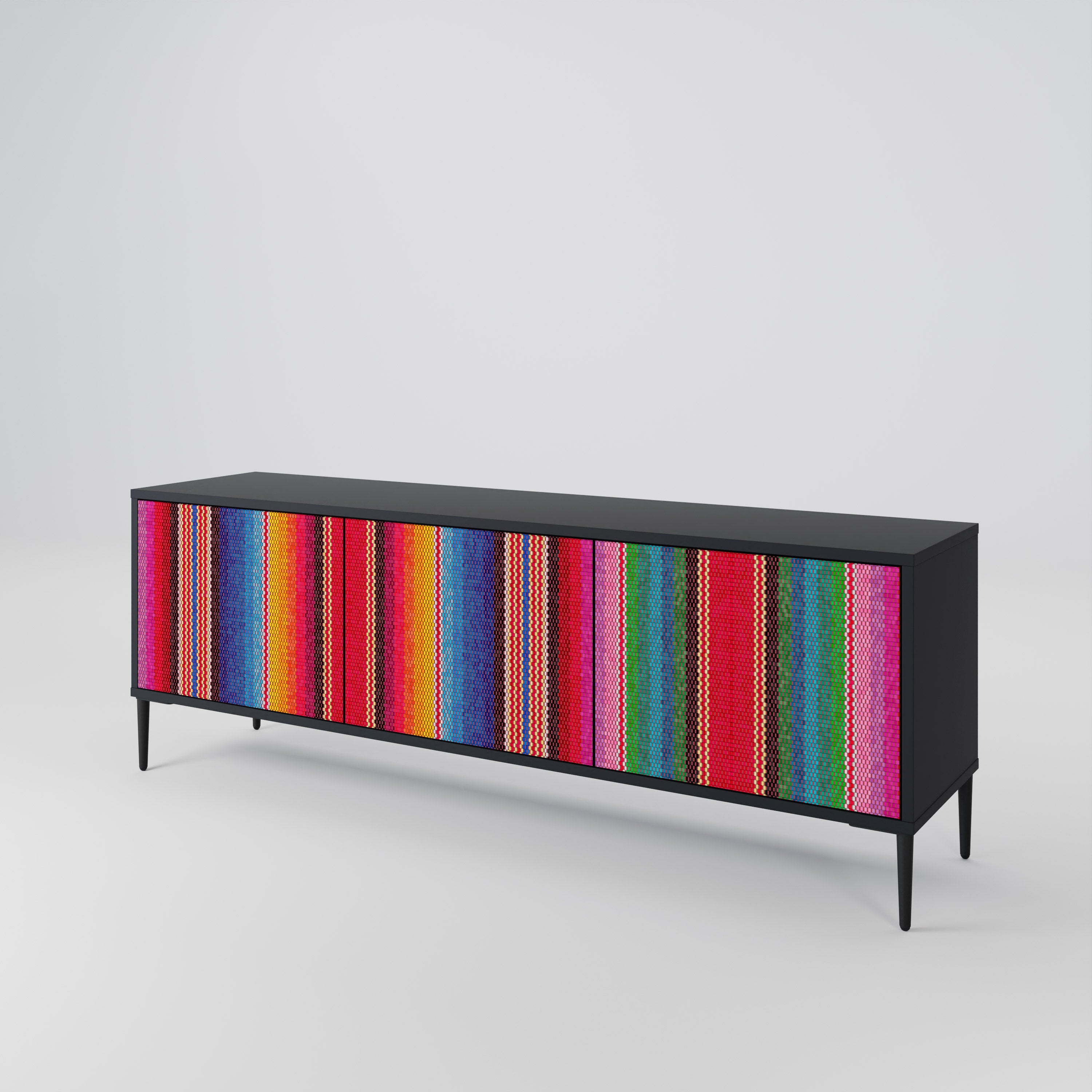 ETHNIC MEXICAN Mueble de TV de 3 Puertas
