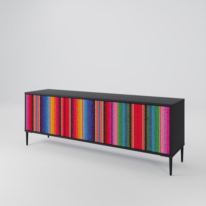ETHNIC MEXICAN Mueble de TV de 3 Puertas