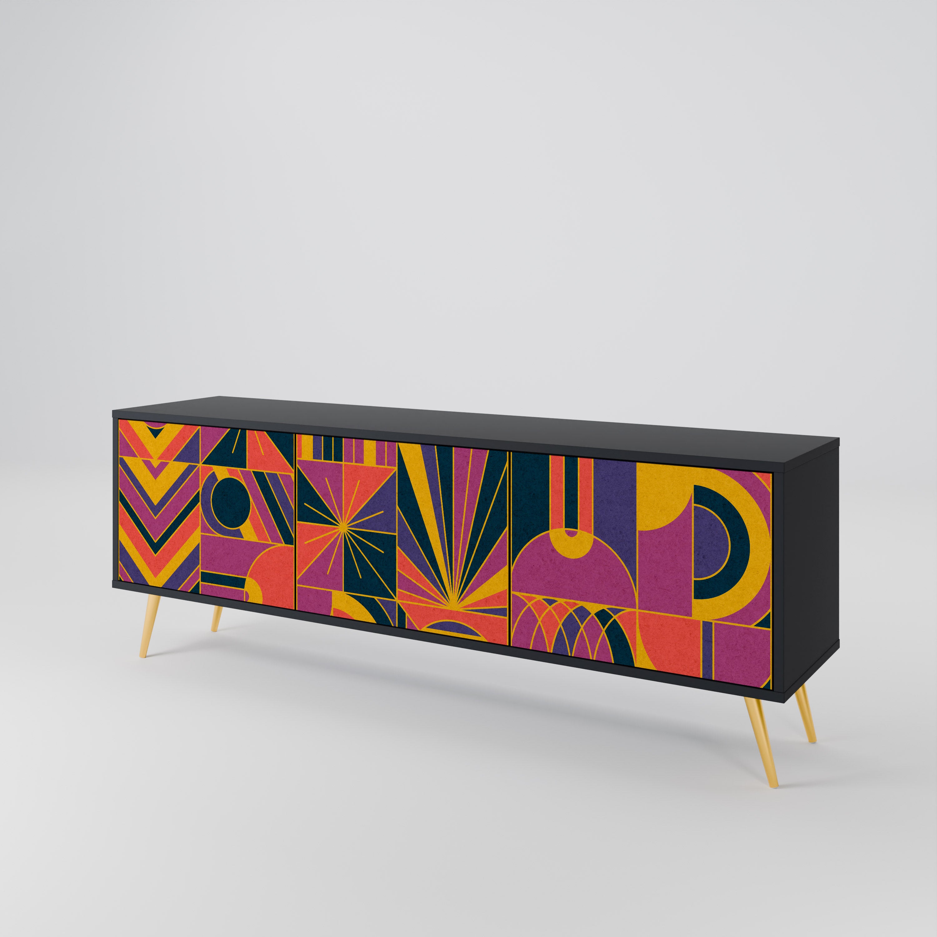 ELECTRIC PATTERNS Mueble de TV de 3 Puertas