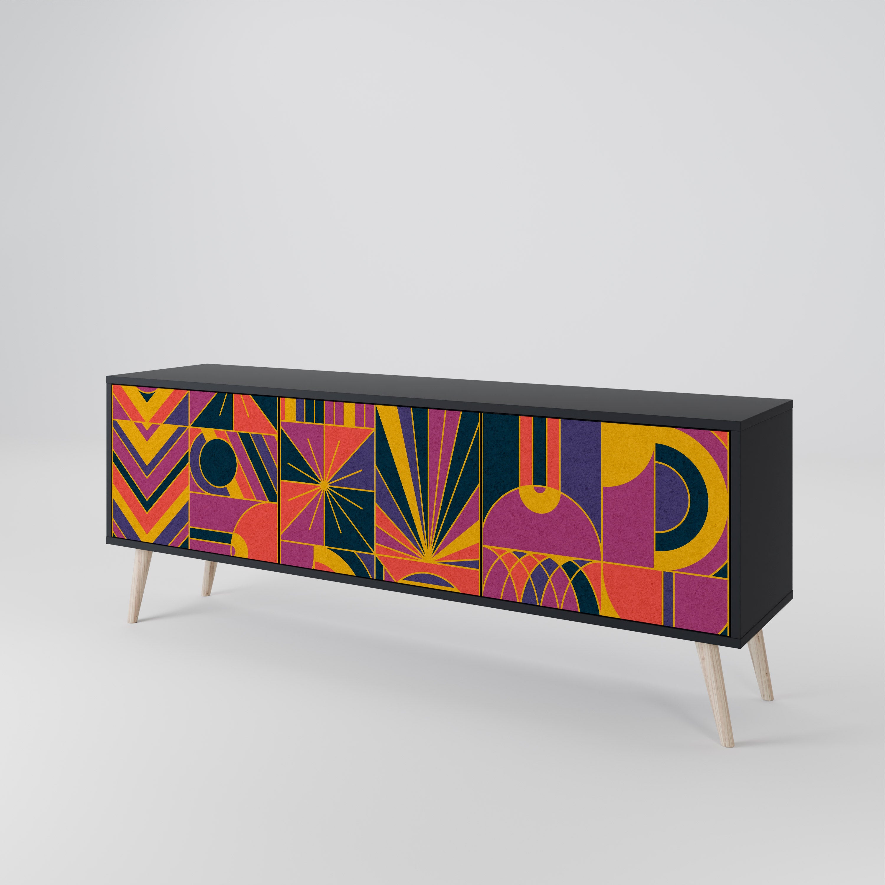 ELECTRIC PATTERNS Mueble de TV de 3 Puertas