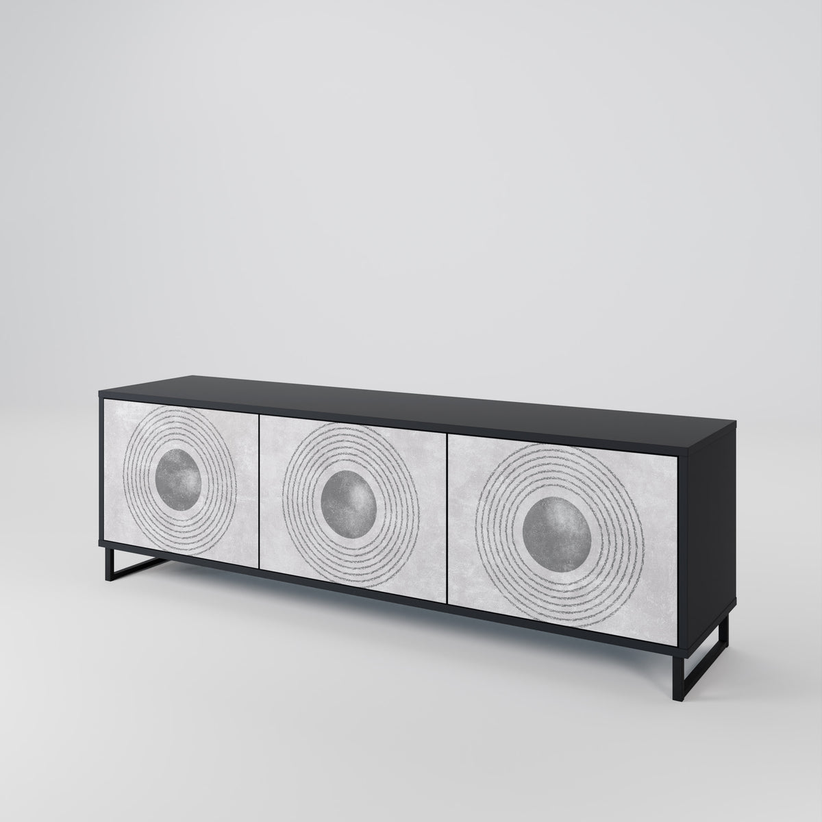 SOLID CIRCLES 3-türiges TV-Lowboard