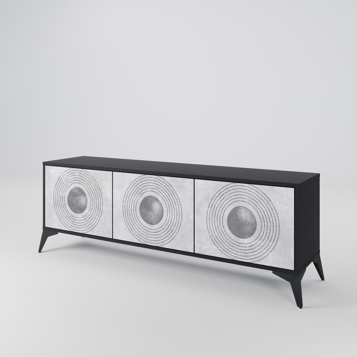 SOLID CIRCLES 3-türiges TV-Lowboard