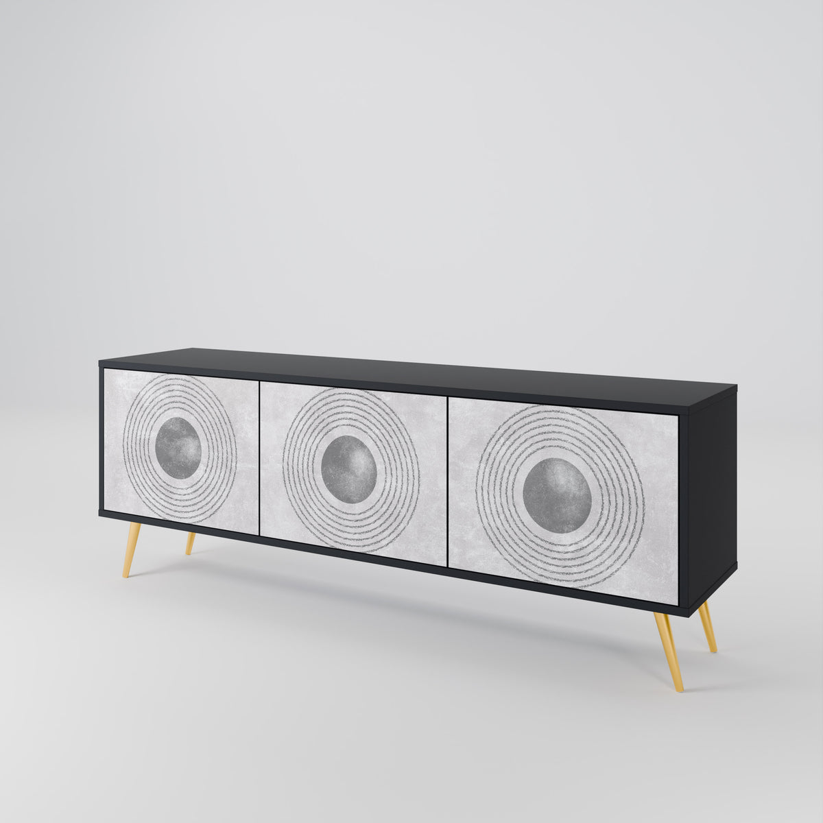 SOLID CIRCLES 3-türiges TV-Lowboard