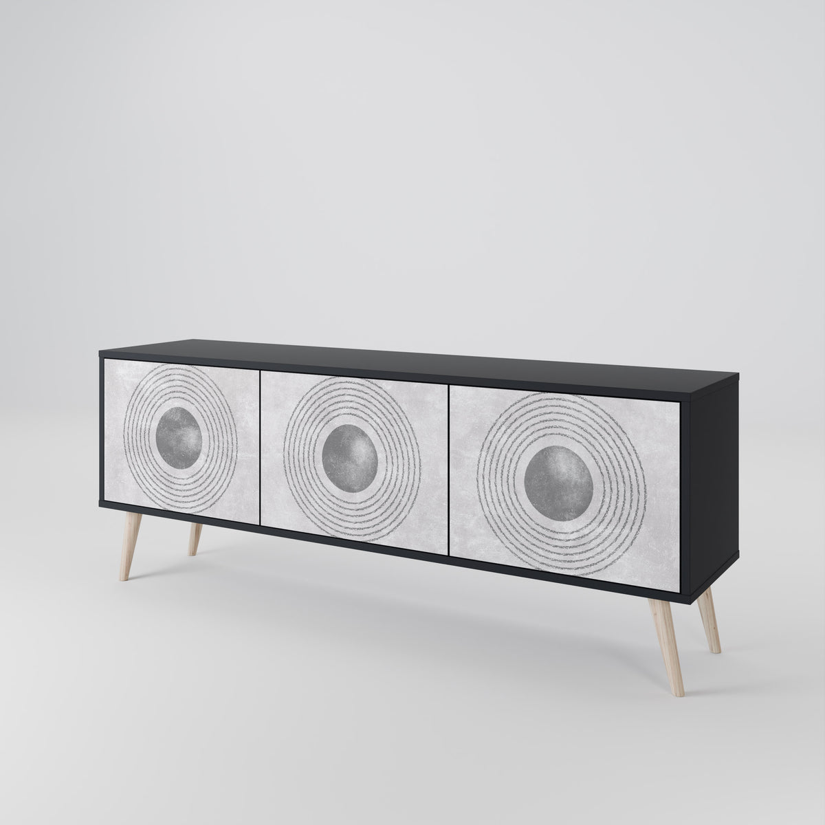 SOLID CIRCLES 3-türiges TV-Lowboard