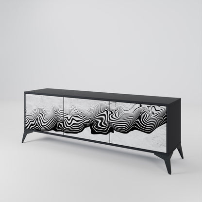 MONOCHROME MIRAGE TV-bänk med 3 dörrar