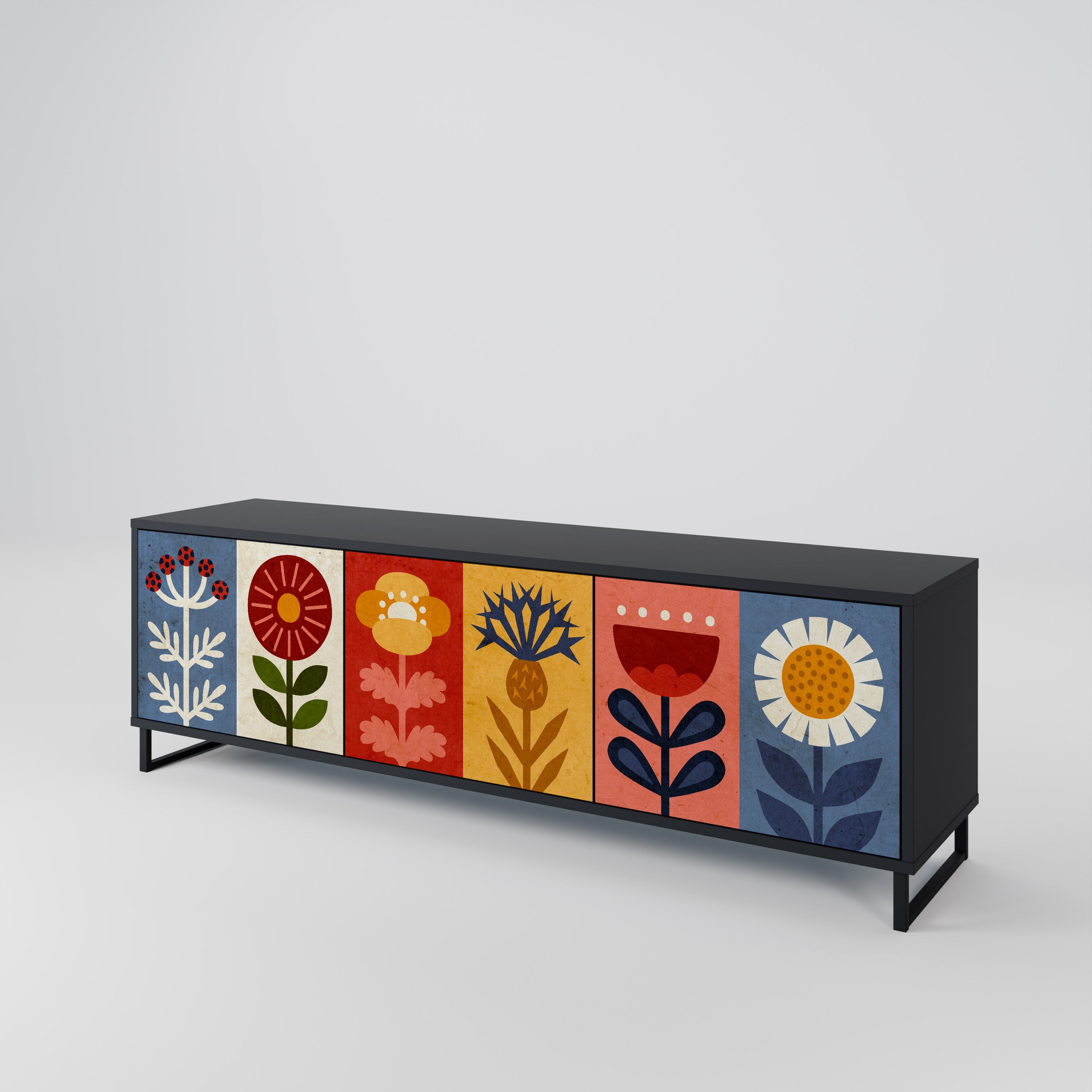 SCANDIC FLOWERET Móvel de TV de 3 Portas