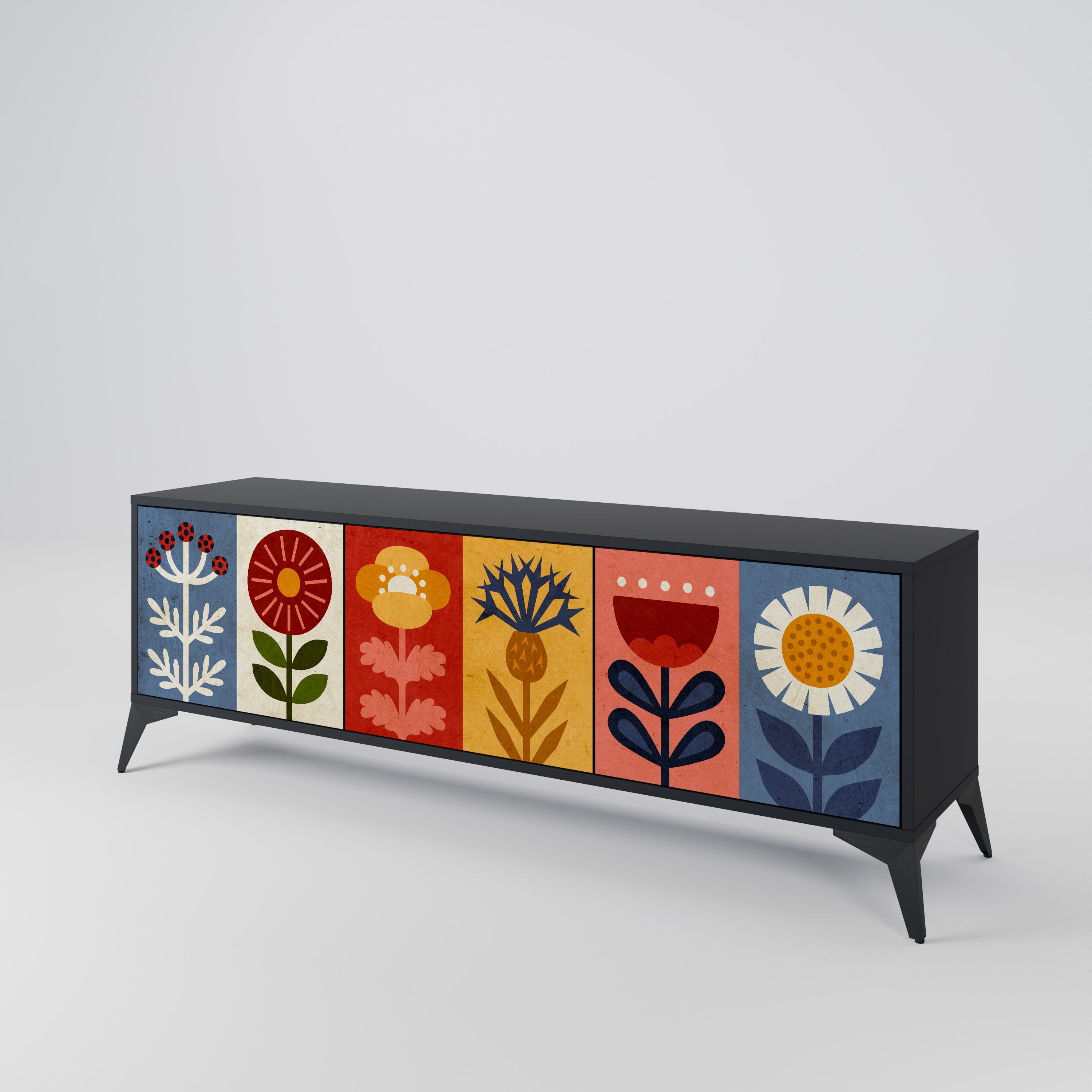 SCANDIC FLOWERET Móvel de TV de 3 Portas