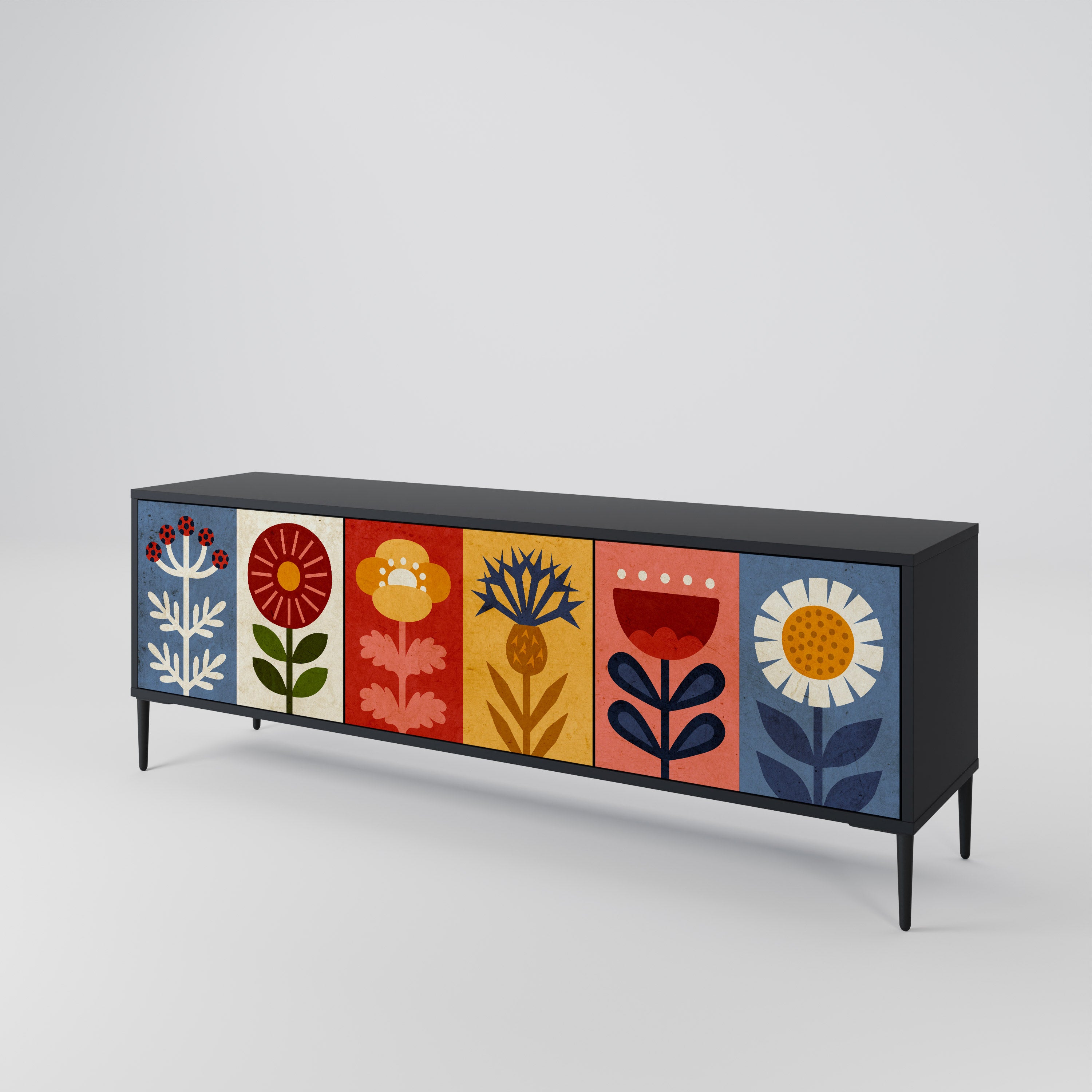 SCANDIC FLOWERET Móvel de TV de 3 Portas