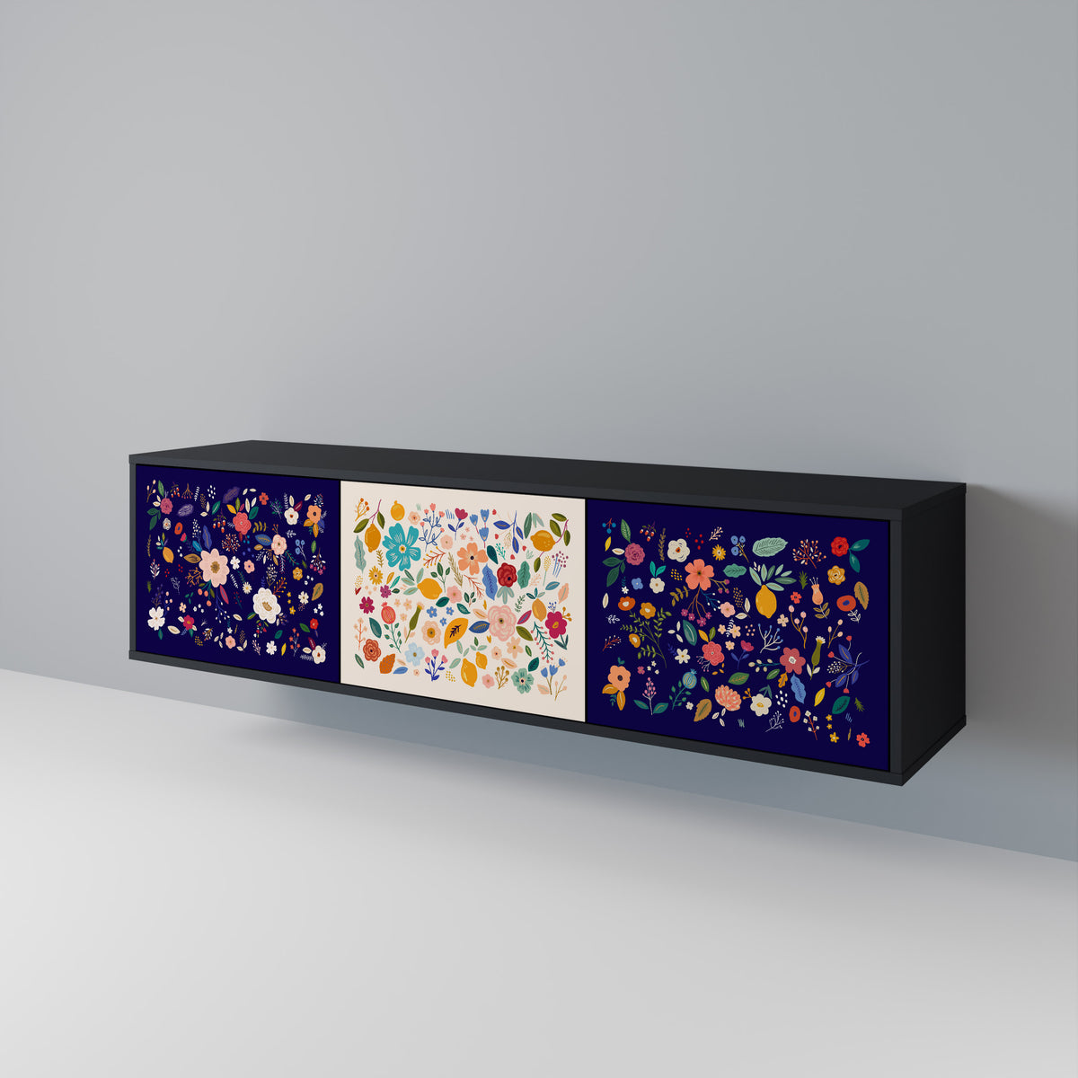 FLORAL COMBINATION Έπιπλο τηλεόρασης 3-θυρών