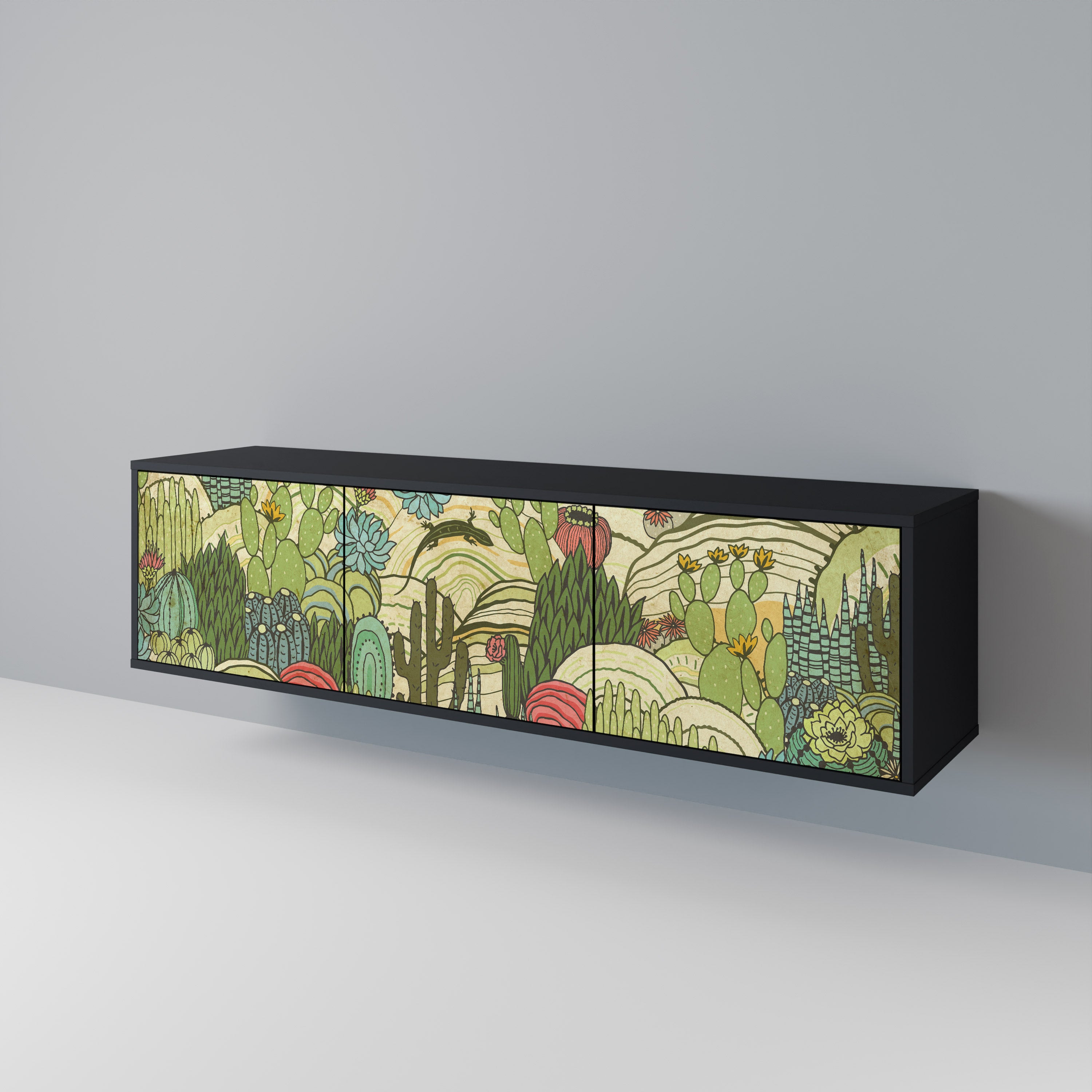 SUCCULENTS KALEIDOSCOPE 3-türiges TV-Lowboard
